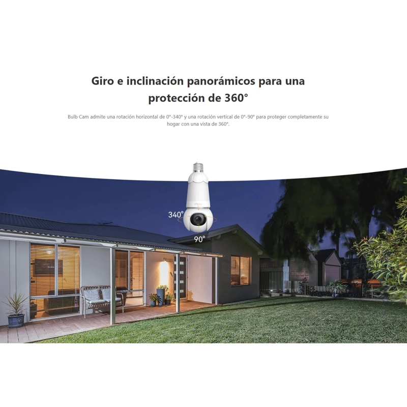 CÁMARA IMOU 16021103118 INALÁMBRICA FOCO BULB CAM 3MP GIRA 360° NOCHE COLOR - 5