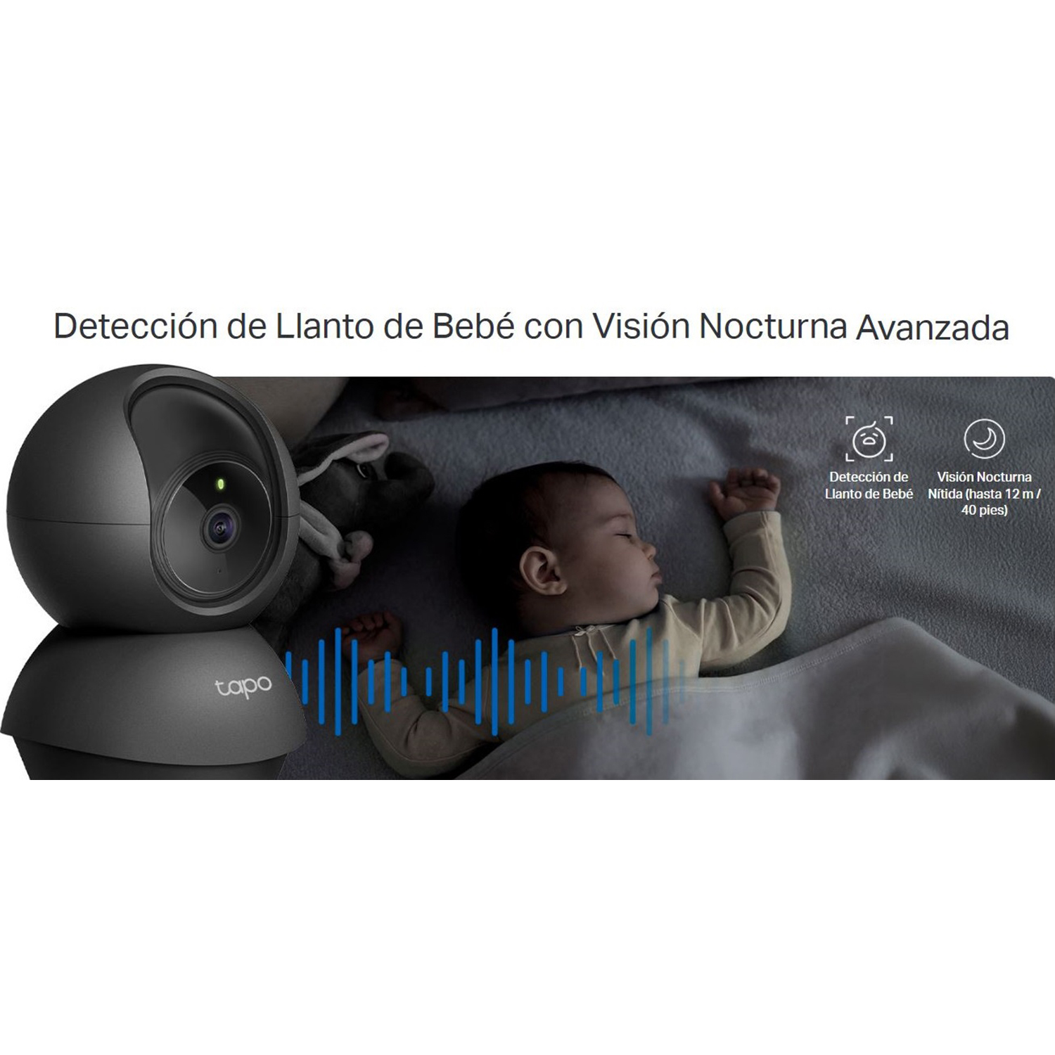 TP LINK - CÁMARA VIGILANCIA TAPO C201 2MP AUDIO BIDIRECCIONAL DETECCIÓN LLANTO - 3