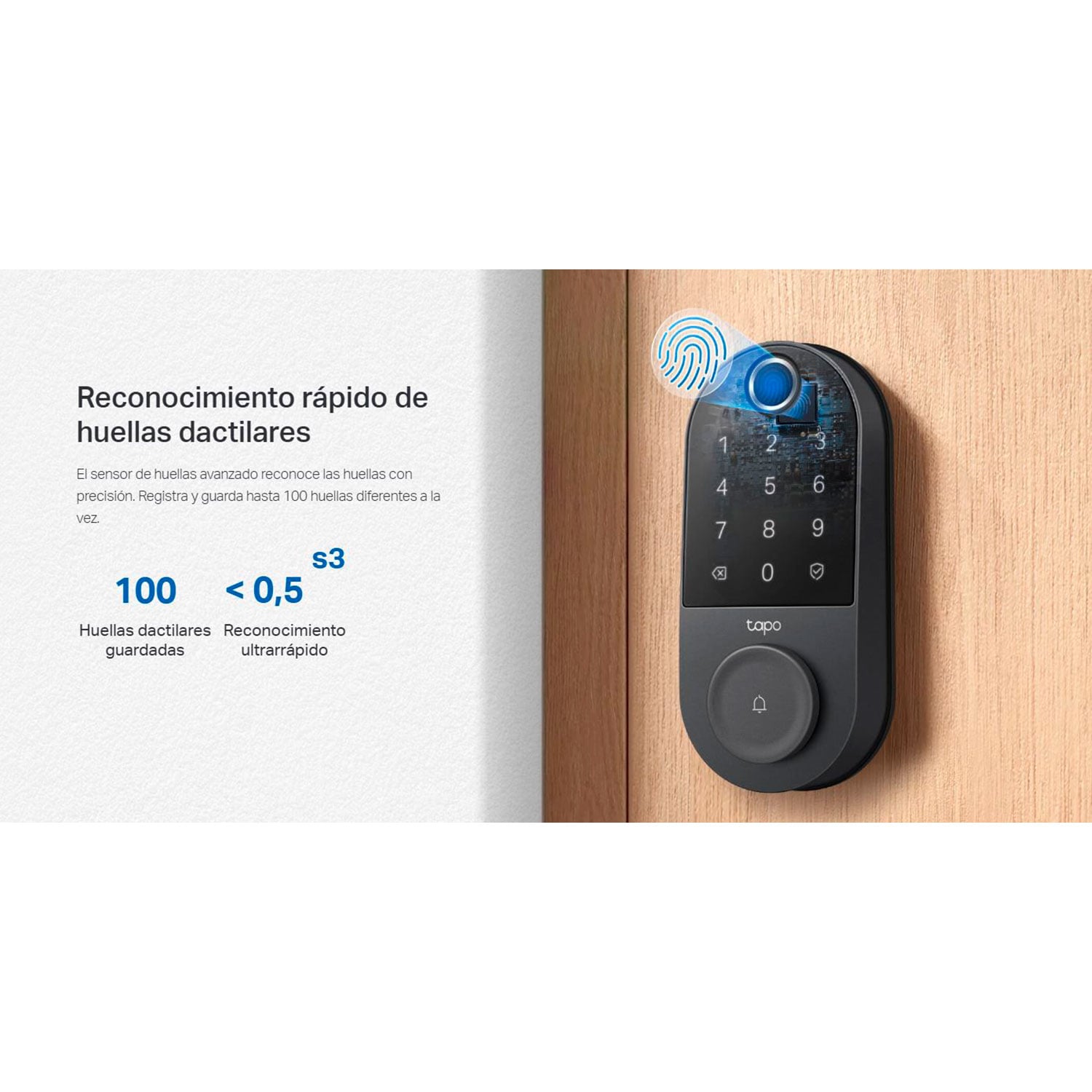 TP LINK - CERRADURA SMART TAPO DL110 TIMBRE MÚLTIPLES ACCESOS CONTROL VOZ IP65 - 4