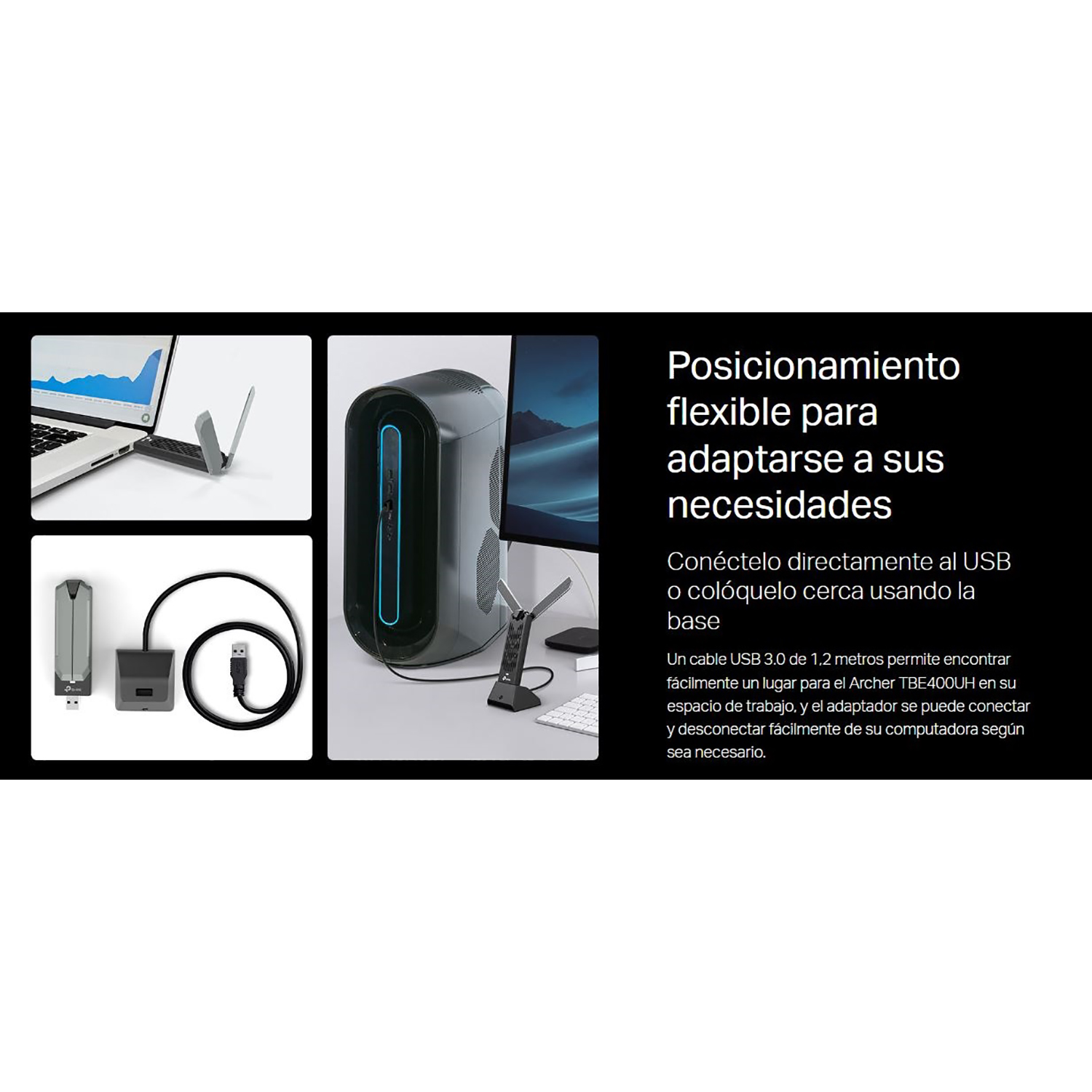 TP-LINK ARCHER TBE400UH BE6500 WIFI 7 ADAPTADOR USB INALÁMBRICO TRI-BANDA - 5