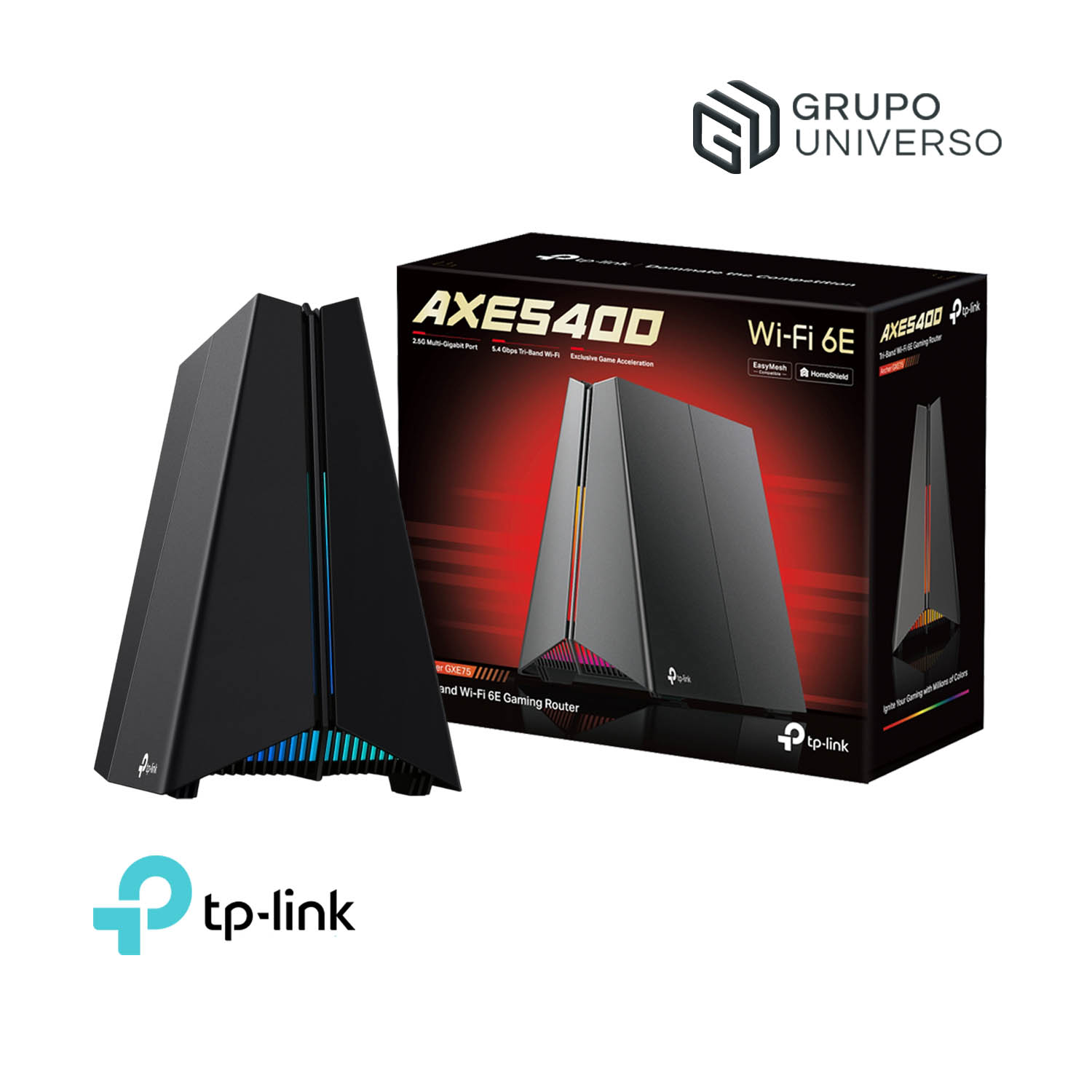 TP-LINK ARCHER GXE75 ROUTER GAMING TRI-BAND WI-FI 6E AXE5400 EASYMESH - 1