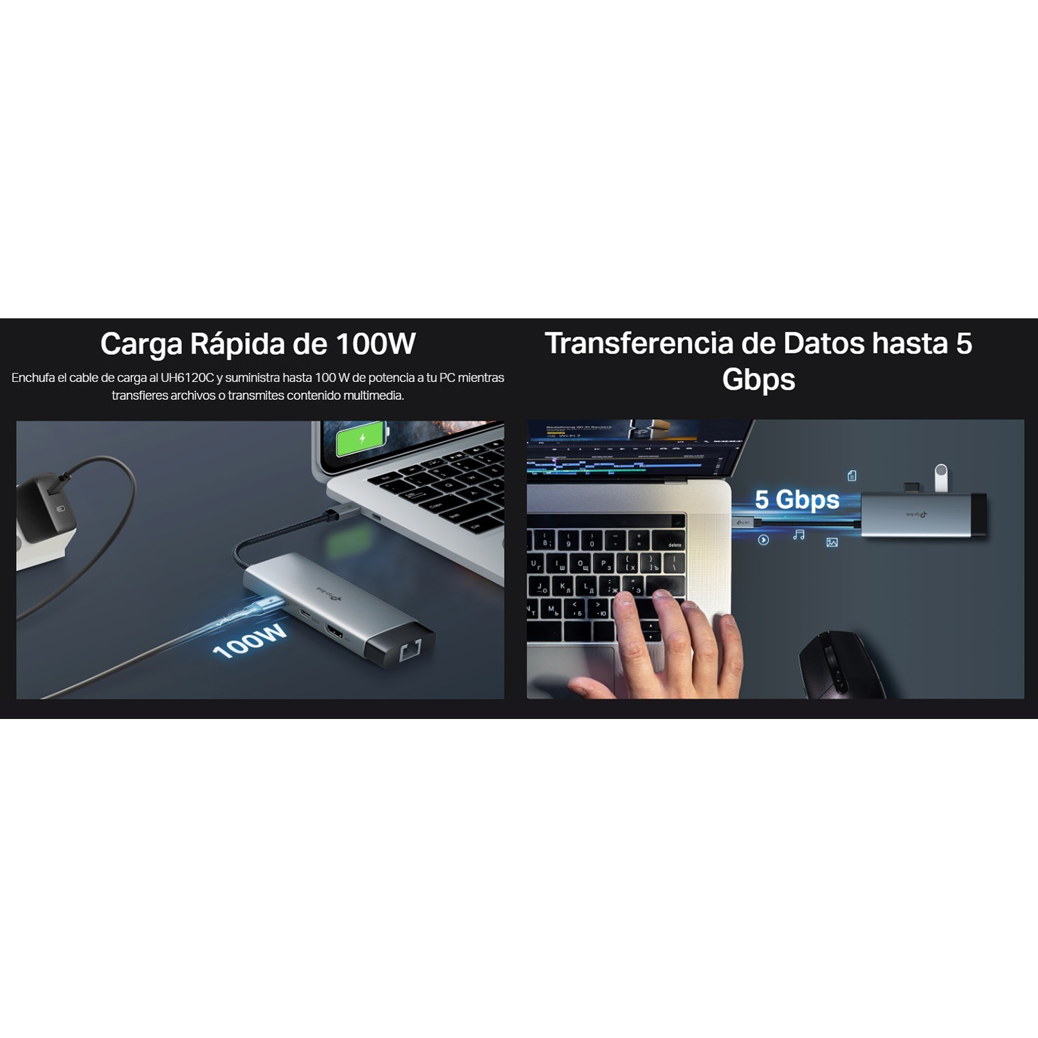 TP-LINK ADAPTADOR HUB UH6120C USB TIPO C 6 PUERTOS EN 1 - 3