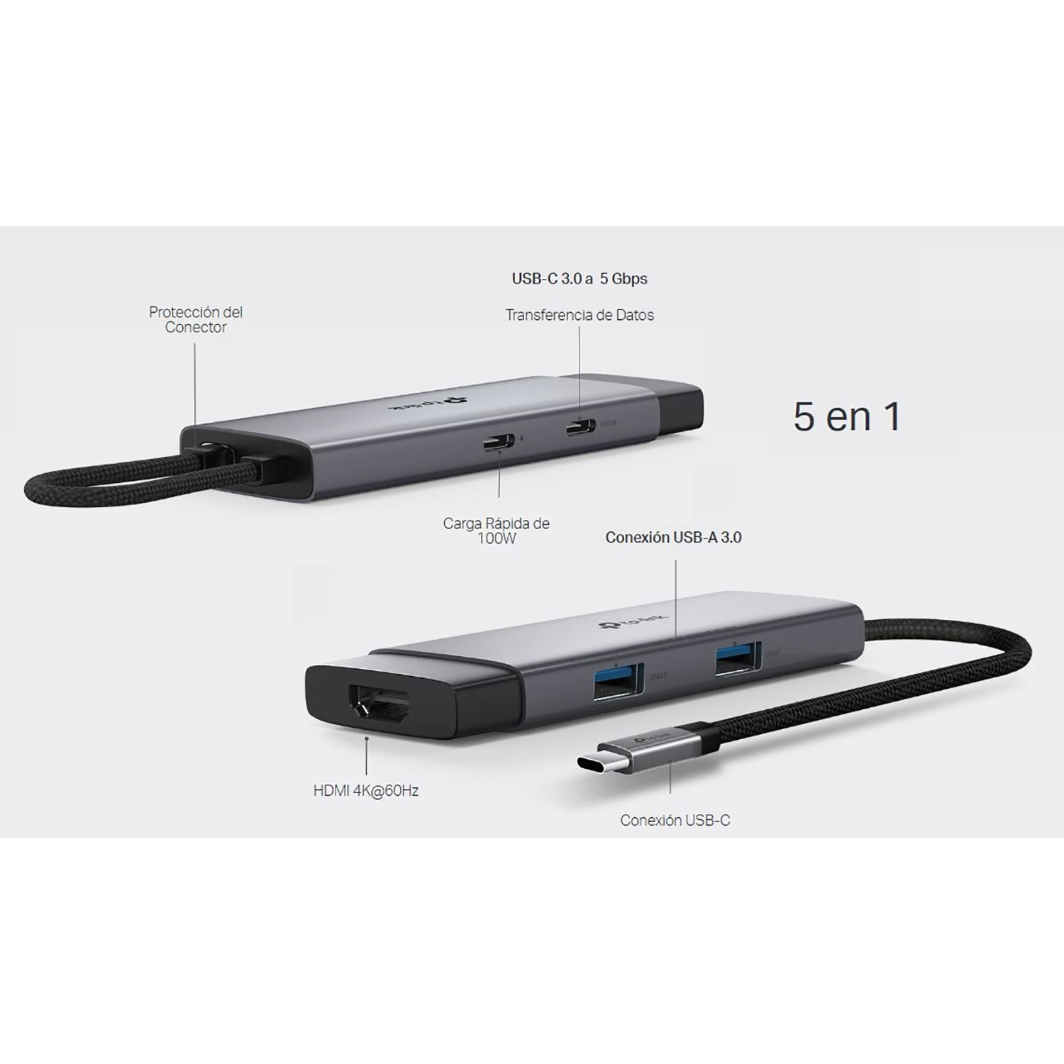 TP-LINK ADAPTADOR HUB UH5020C USB TIPO-C 5 PUERTOS EN 1 - 4