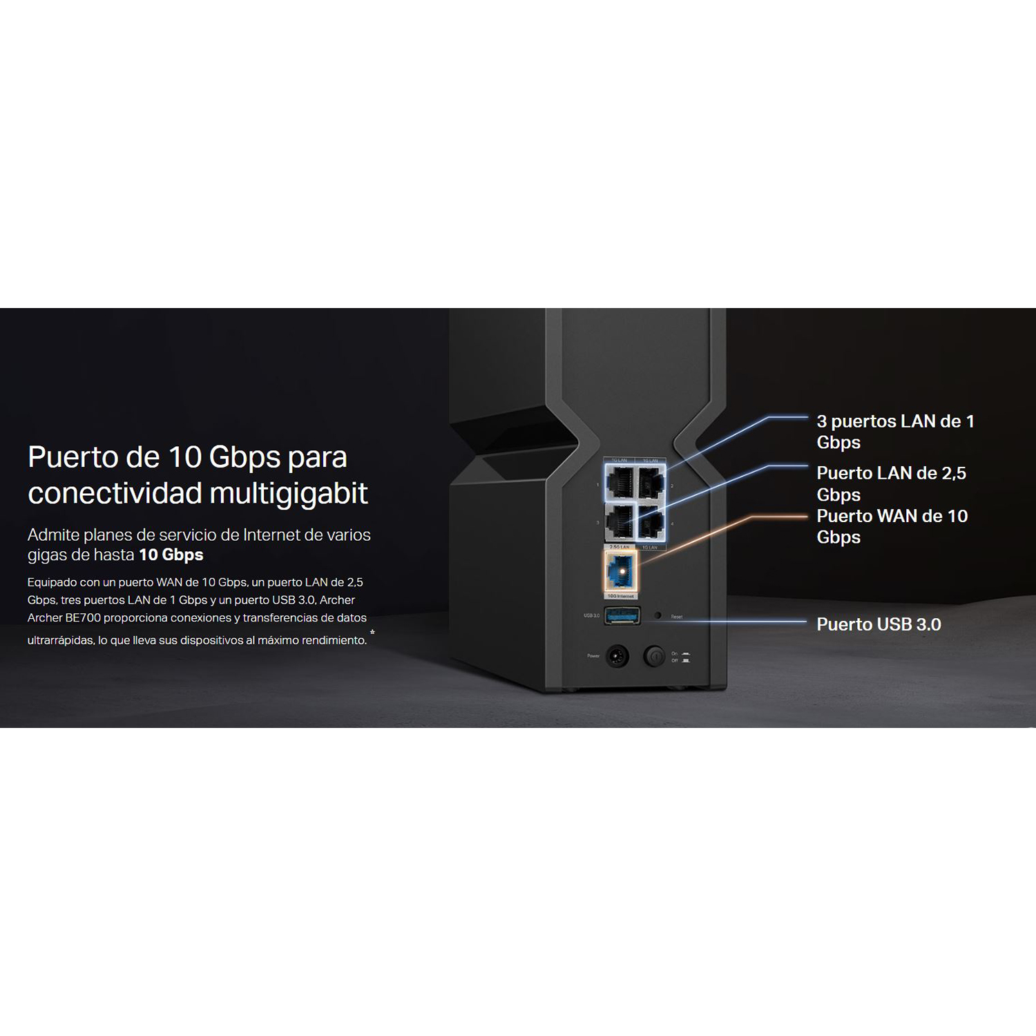 TP-LINK ARCHER BE700 BE15000 ROUTER TRIPLE BANDA WI-FI 7 EASY MESH - 4