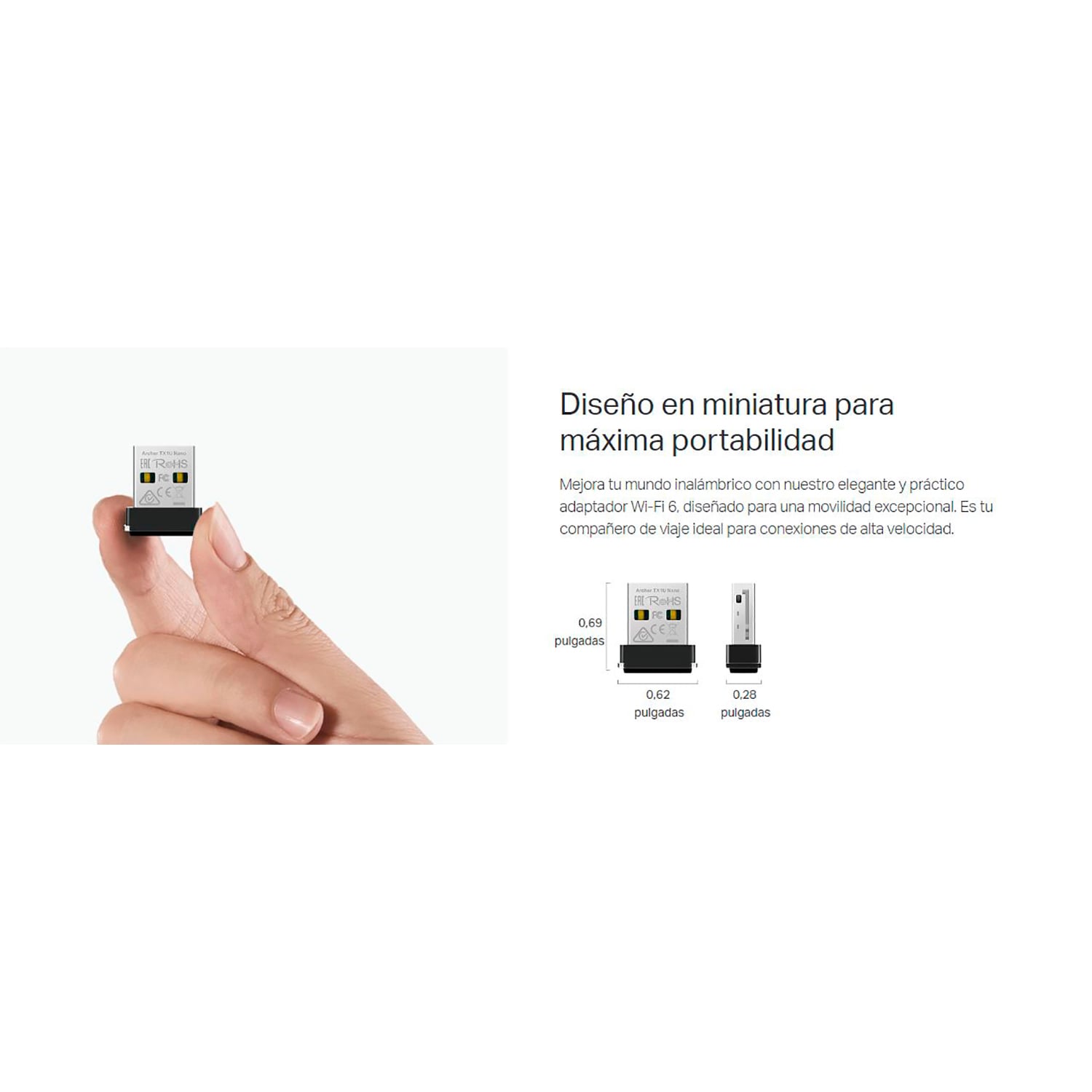 TP-LINK ARCHER TX1U NANO AX300 NANO WI-FI 6 ADAPTADOR USB INALÁMBRICO - 5