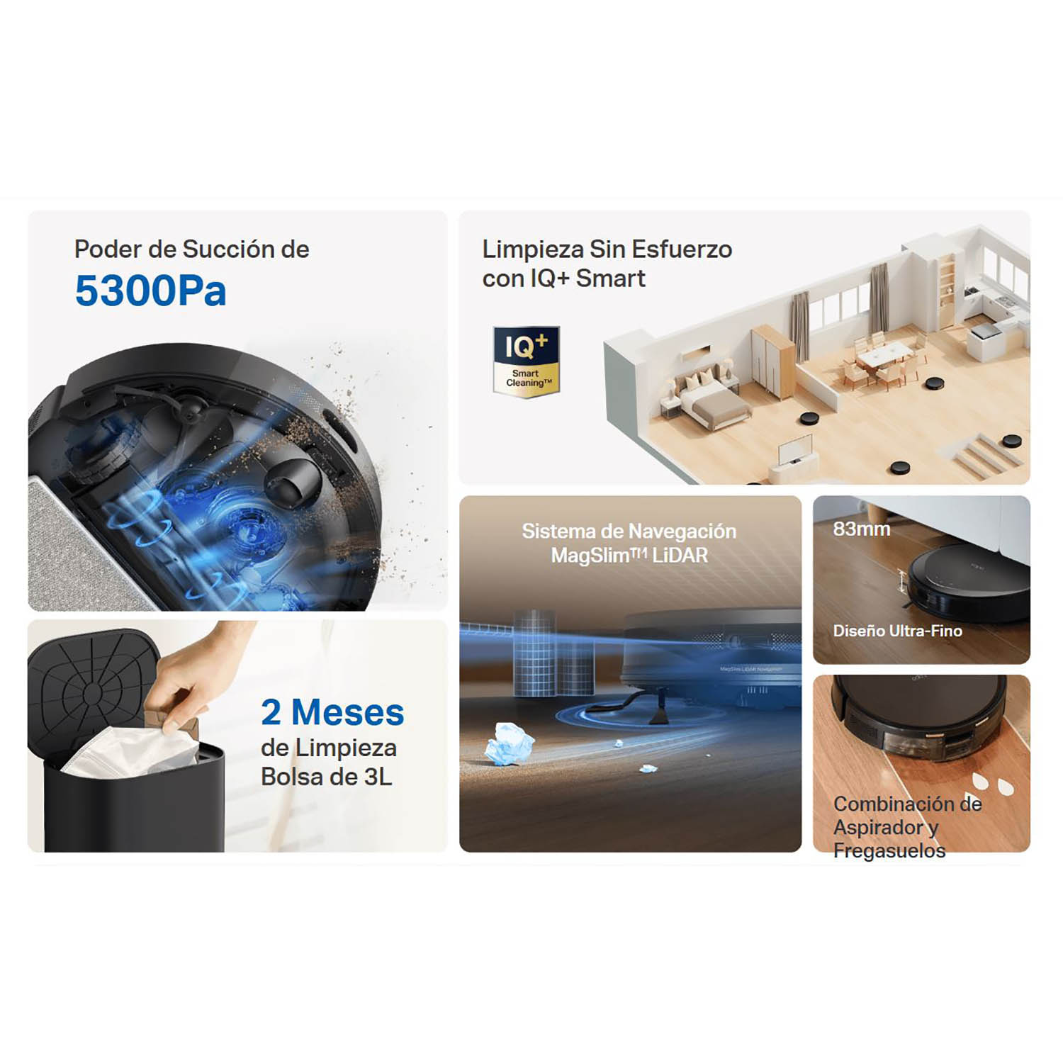 TP LINK - TAPO RV20 MAX PLUS ROBOT ASPIRADOR Y TRAPEADOR + BASE AUTOVACIADO - 2