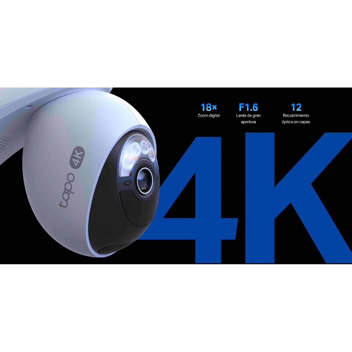 TP LINK - CÁMARA VIGILANCIA TAPO C660 KIT 4K PANORÁMICA ZOOM 18X PANELSOLAR 64GB - 4