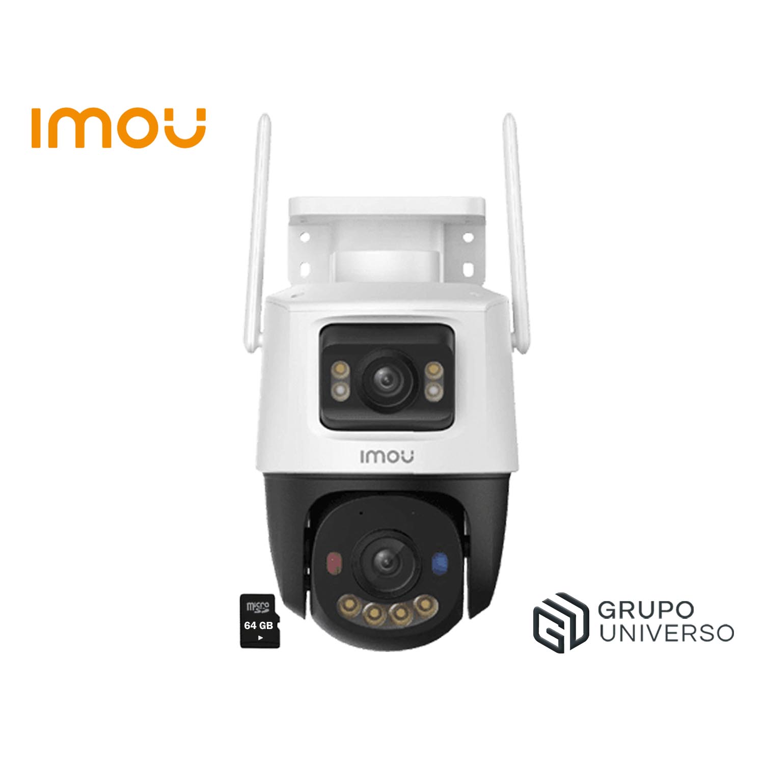 IMOU - CÁMARA CRUISER DUAL 2 5MP + 5MP NOCHE COLOR LUZ DISUASIVA 64GB - 1