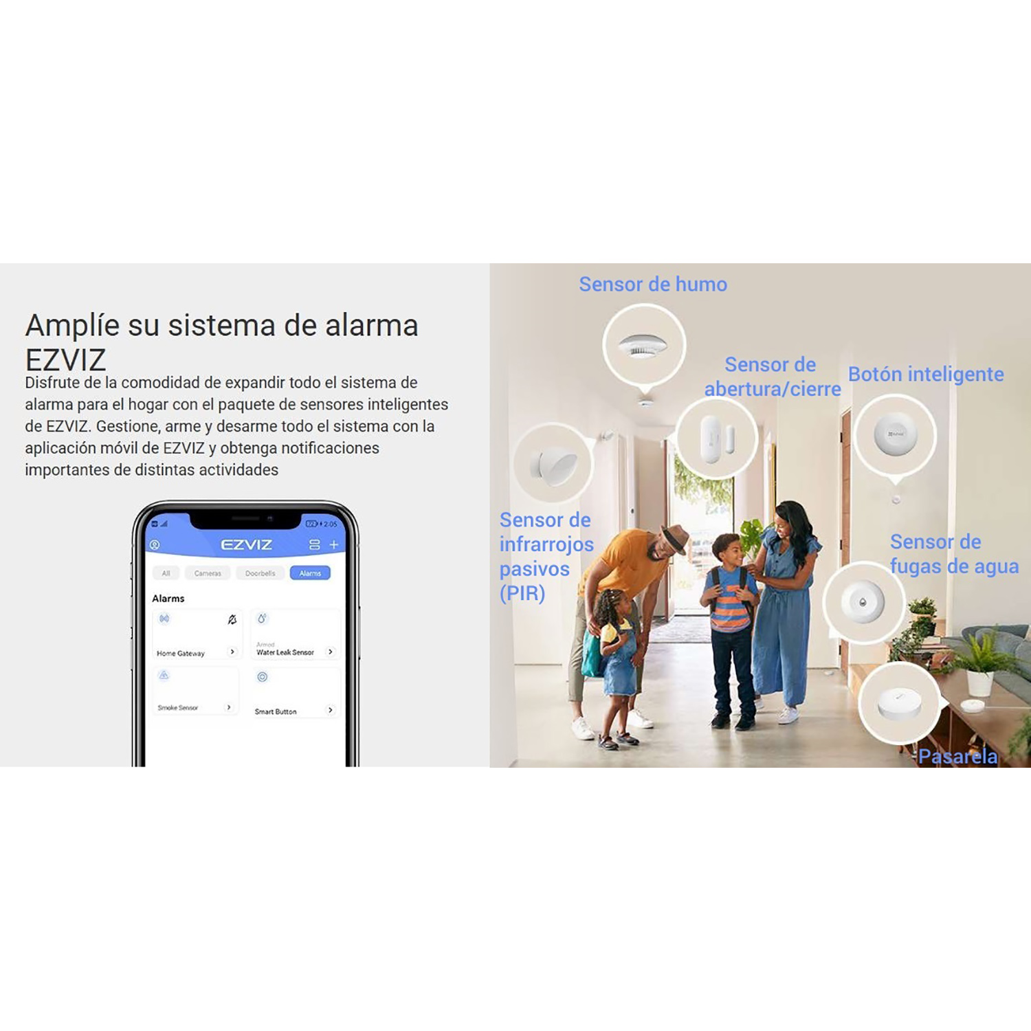 SENSOR DE HUMO EZVIZ T4C WIFI HUMO FOTOELÉCTRICA SIRENA 85 DB H - 5