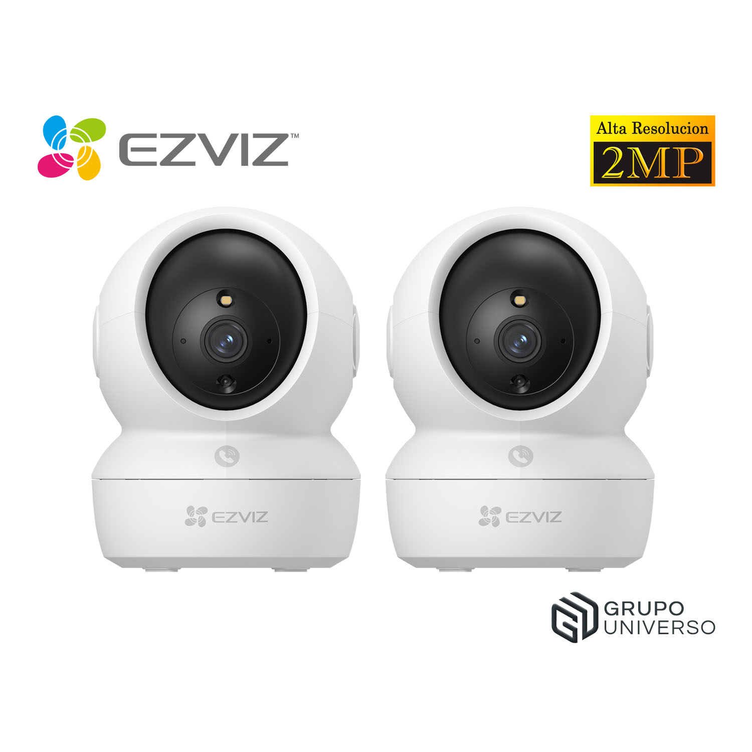 KIT 2 CÁMARA SEGURIDAD EZVIZ H6C PRO FULL HD 2MP AUDIO DOBLE VÍA BOTÓN LLAMADA DETECCIÓN PERSONAS - 1