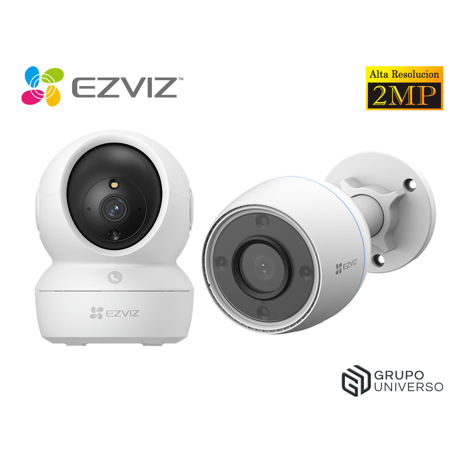KIT CÁMARA SEGURIDAD EZVIZ H6C + H3C FULL HD 360 AUDIO 2VÍAS DETECCIÓN MOVIMIENTO VISIÓN NOCTURNA - 1