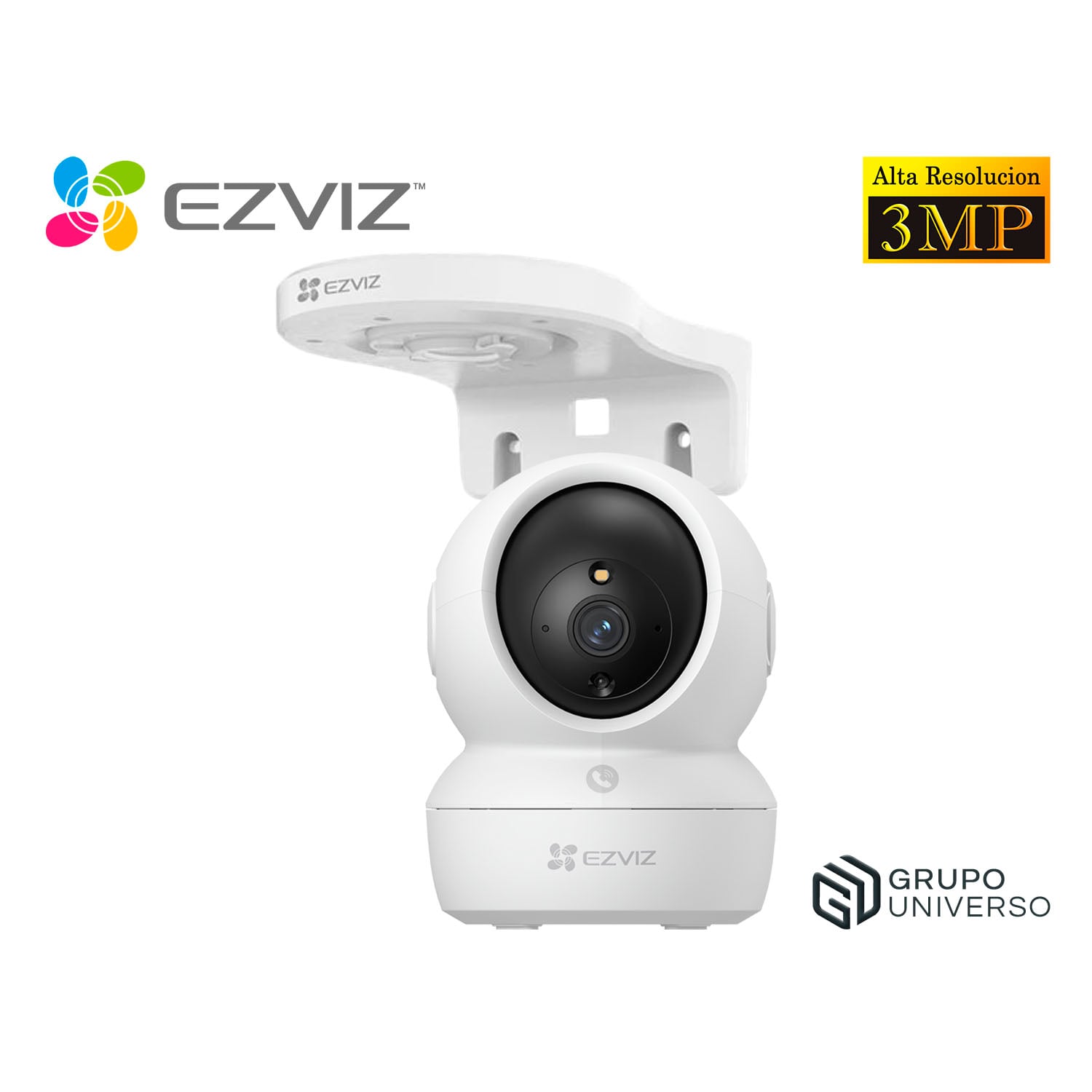 CÁMARA SEGURIDAD EZVIZ H6C PRO 2K 3MP 360 AUDIO 2VÍAS BOTÓN LLAMADA DETECCÓN PERSONAS + SOPORTE PARED - 1