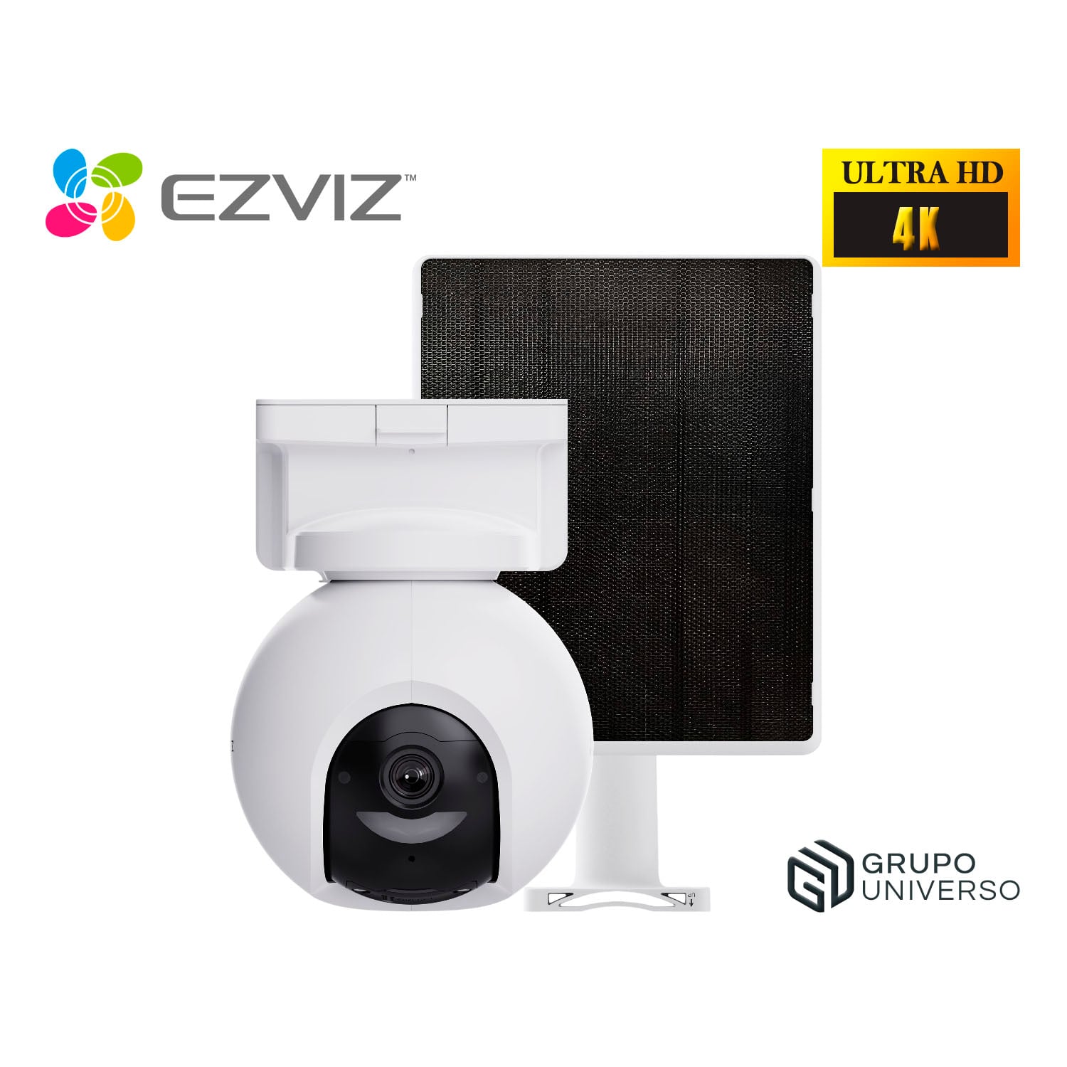 CÁMARA SEGURIDAD EZVIZ CB8 PRO 4K + PANEL SOLAR KIT 360 AUDIO DOBLE VÍA NOCHE COLOR DETECCIÓN IA BATERÍA - 1