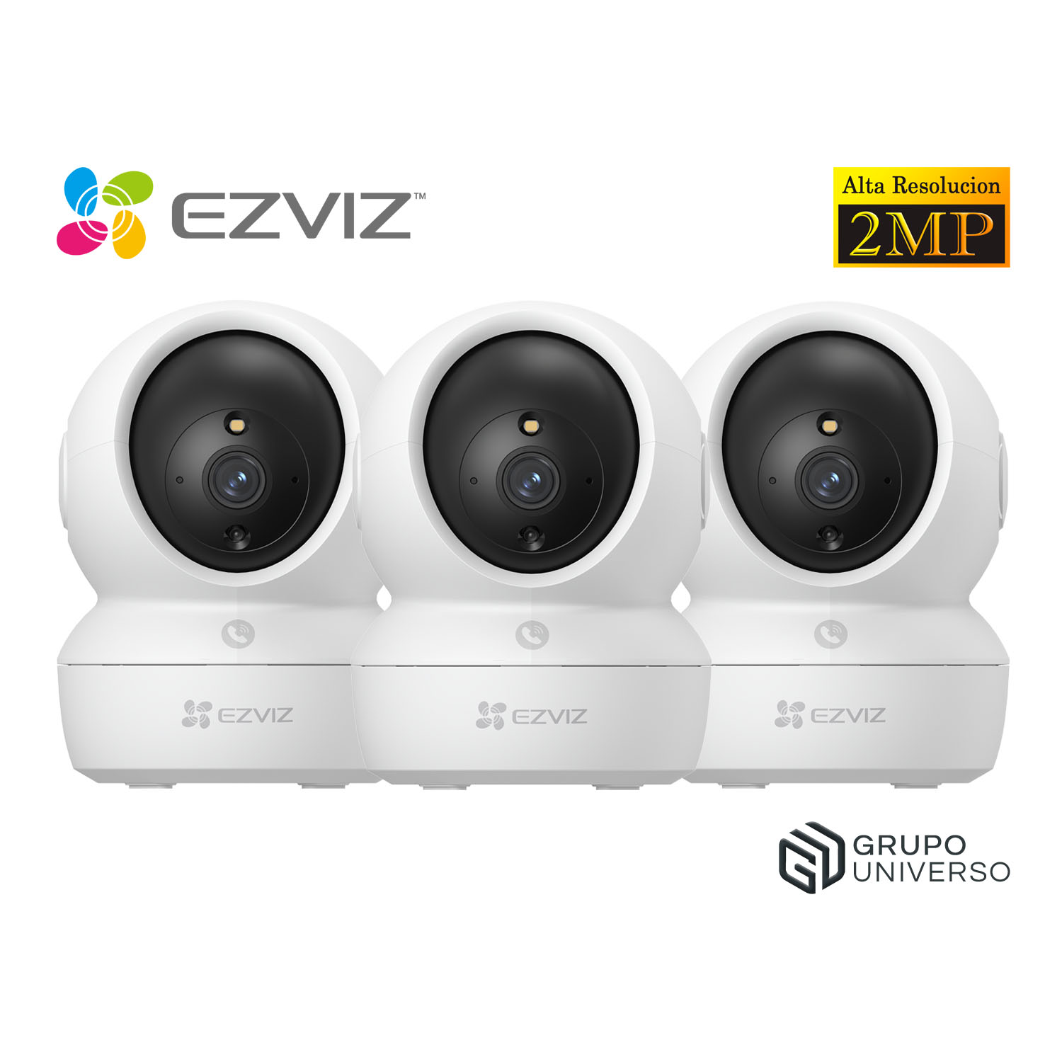 KIT 3 CÁMARA SEGURIDAD EZVIZ H6C PRO FULL HD 2MP AUDIO DOBLE VÍA BOTÓN LLAMADA DETECCIÓN PERSONAS - 1
