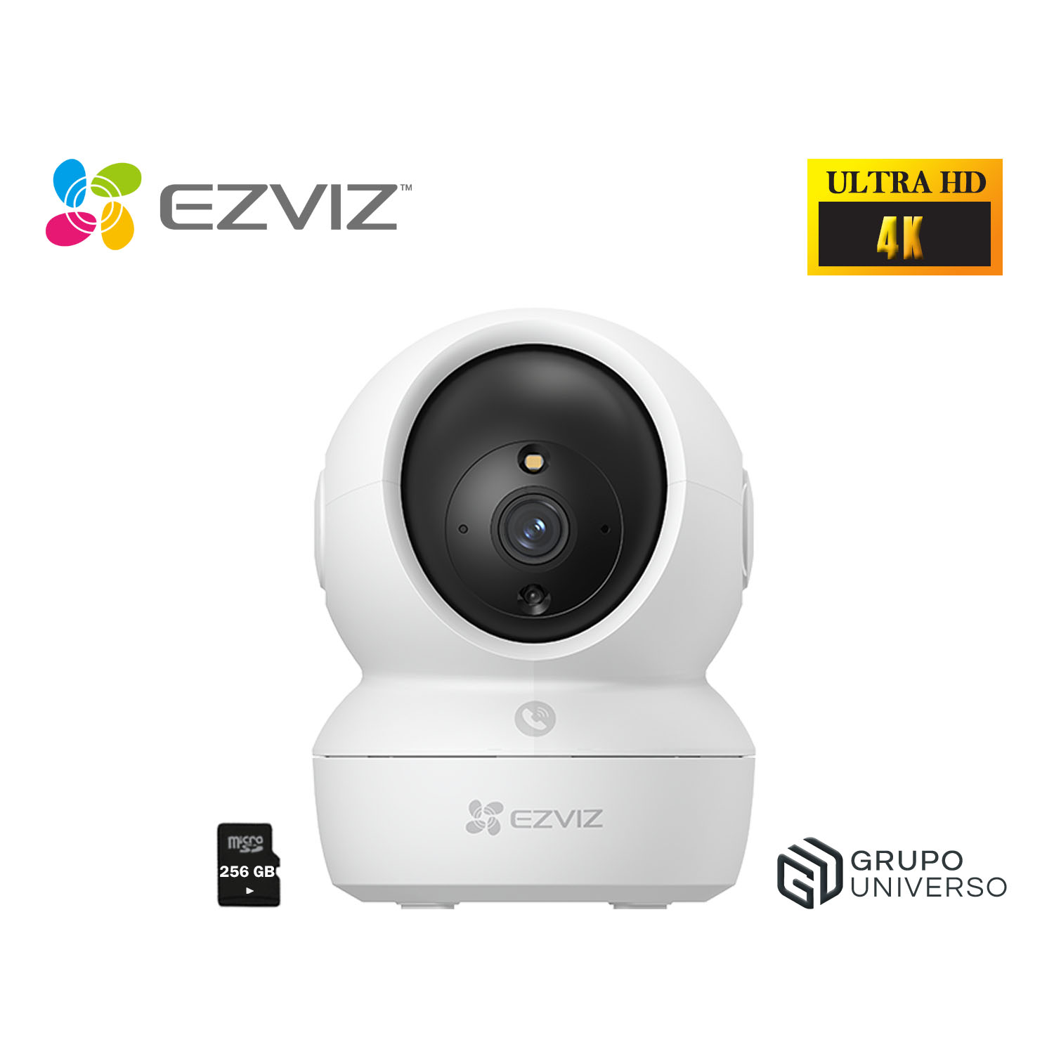 CÁMARA SEGURIDAD EZVIZ H6C PRO 4K 360 AUDIO DOBLE VÍA BOTÓN LLAMADA DETECCIÓN PERSONAS SONIDO 256GB - 1