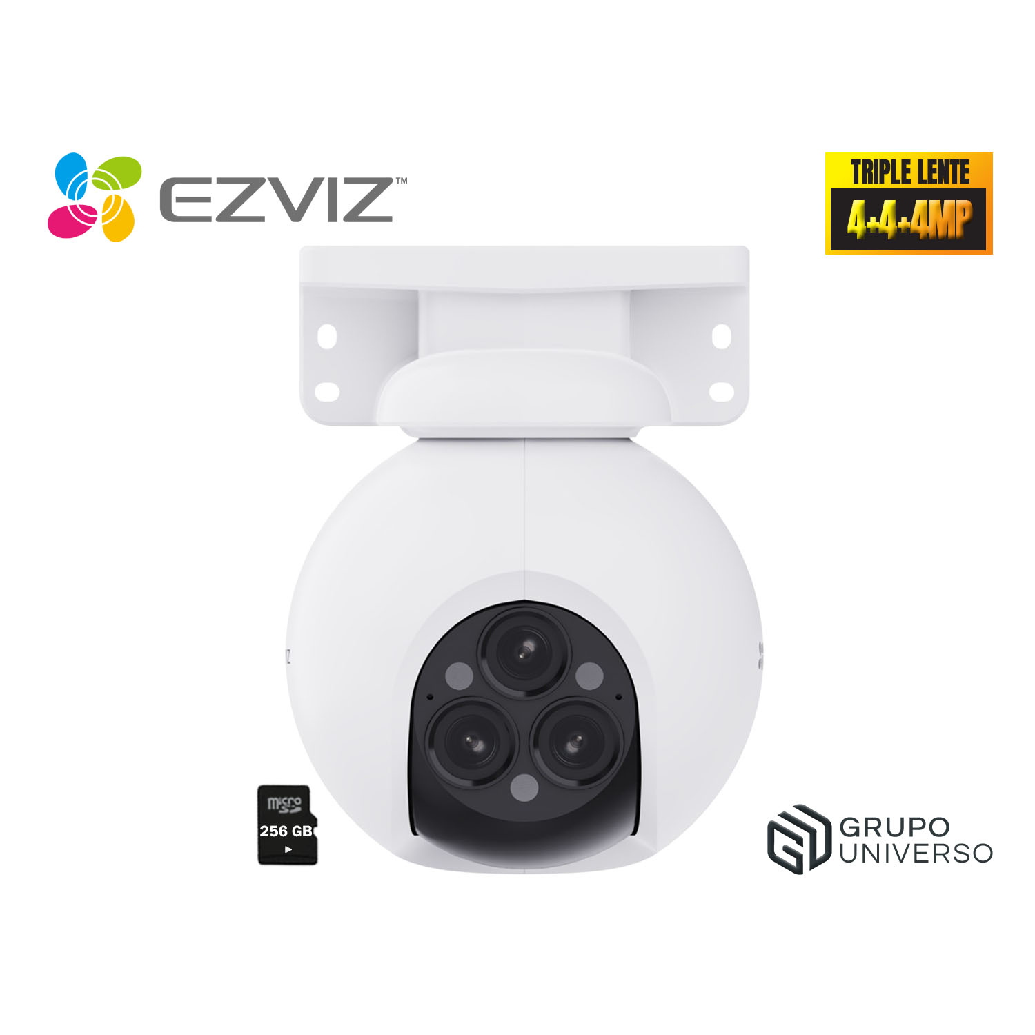 CÁMARA SEGURIDAD EZVIZ H80F MULTI 2K+ 4MP TRIPLE LENTE AUDIO DOBLE VÍA SEGUIMIENTO ZOOM PERSONAS 256GB - 1