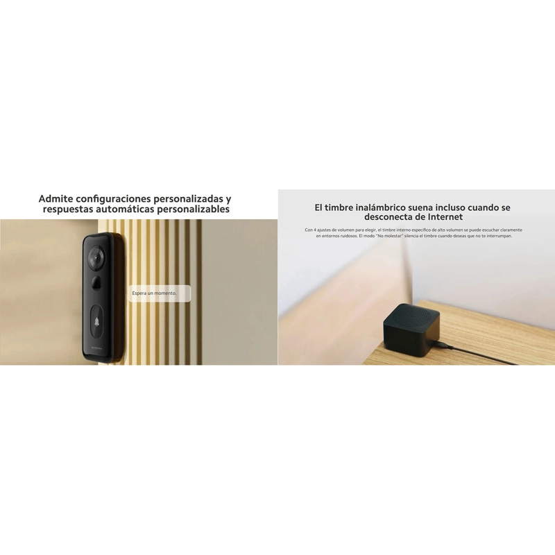 TIMBRE SMART XIAOMI 3S CÁMARA 2K AUDIO DOBLE VÍA DETECTA PERSONAS BATERÍA - 4