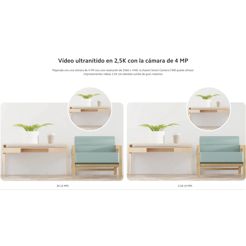 CÁMARA SEGURIDAD XIAOMI C400 2,5K 4MP + SD 64GB AUDIO DOBLE VÍA DETECCIÓN SEGUIMIENTO - 3