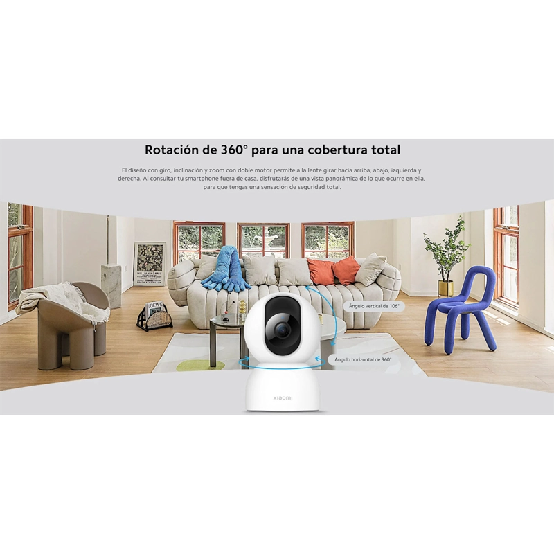 CÁMARA SEGURIDAD XIAOMI C400 2,5K 4MP + SD 64GB AUDIO DOBLE VÍA DETECCIÓN SEGUIMIENTO - 5