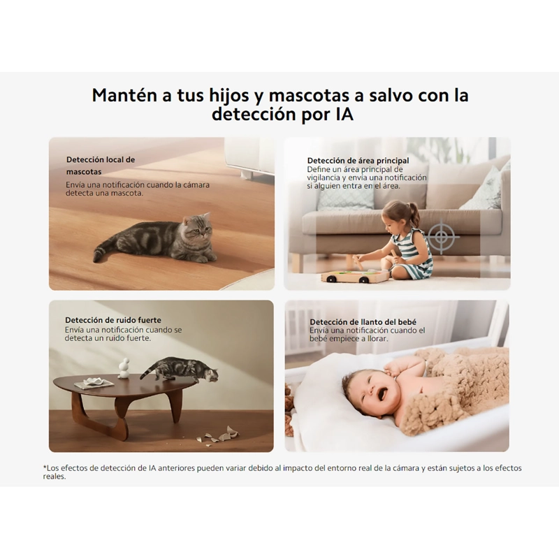 CÁMARA SEGURIDAD XIAOMI C500 PRO 3K CAPACIDAD 256GB AUDIO DOBLE VÍA DETECCIÓN IA MASCOTAS - 3