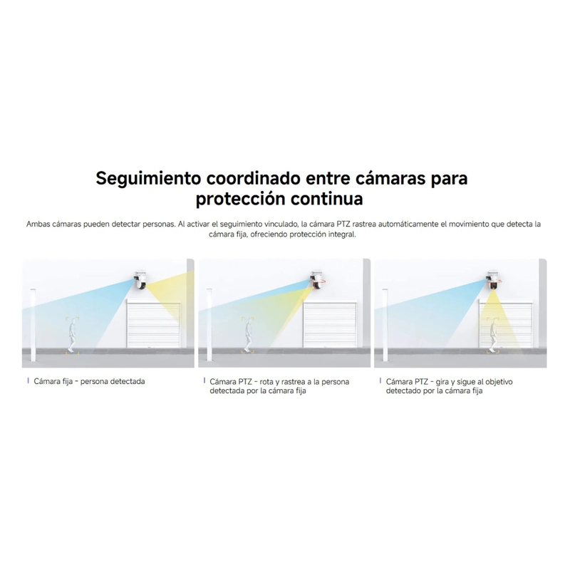 CÁMARA SEGURIDAD XIAOMI CW500 DUAL 2,5K 4MP CAPACIDAD 256GB DOBLE LENTE DETECCIÓN VEHÍCULOS - 2