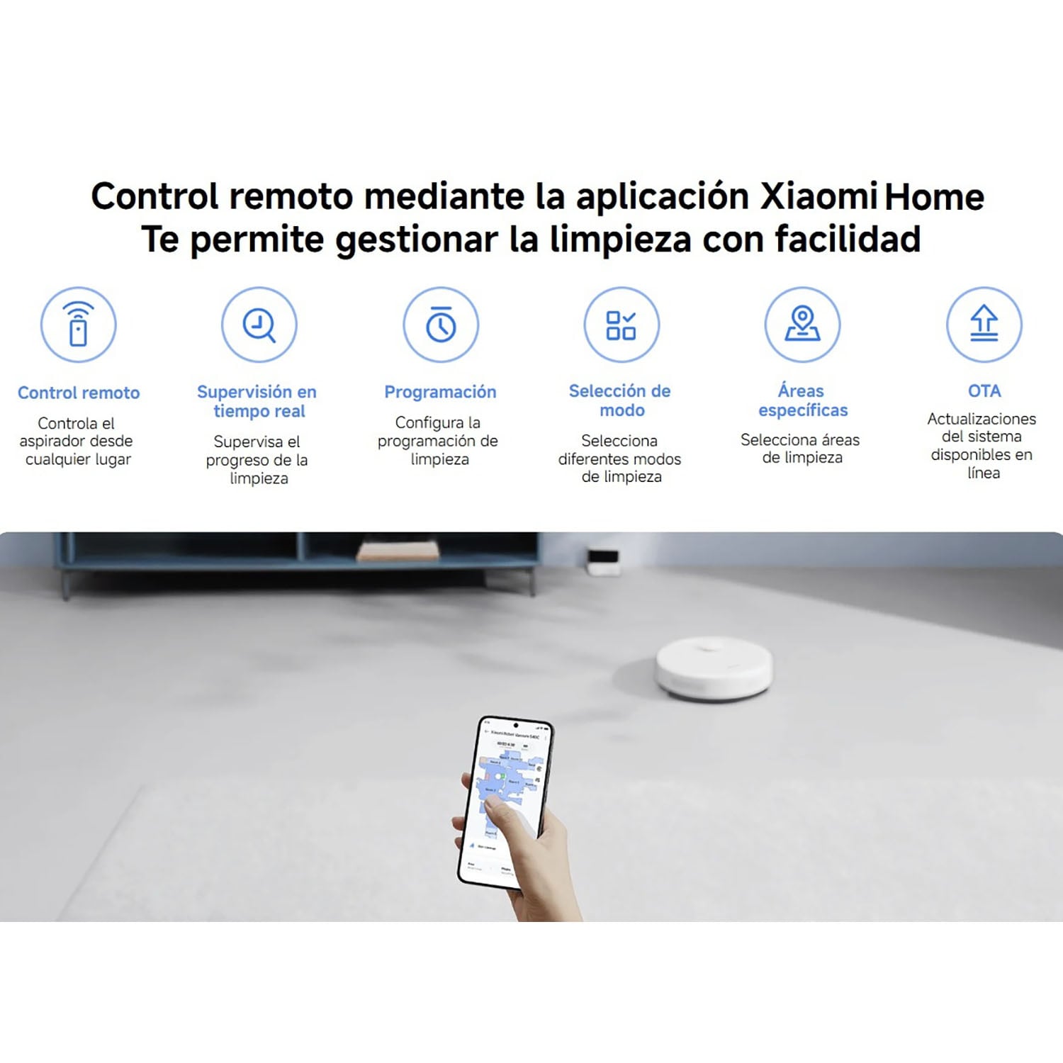 ASPIRADOR ROBOT VACUUM S40C XIAOMI BLANCO NAVEGACIÓN LDS 5000PA TRAPEADOR - 4