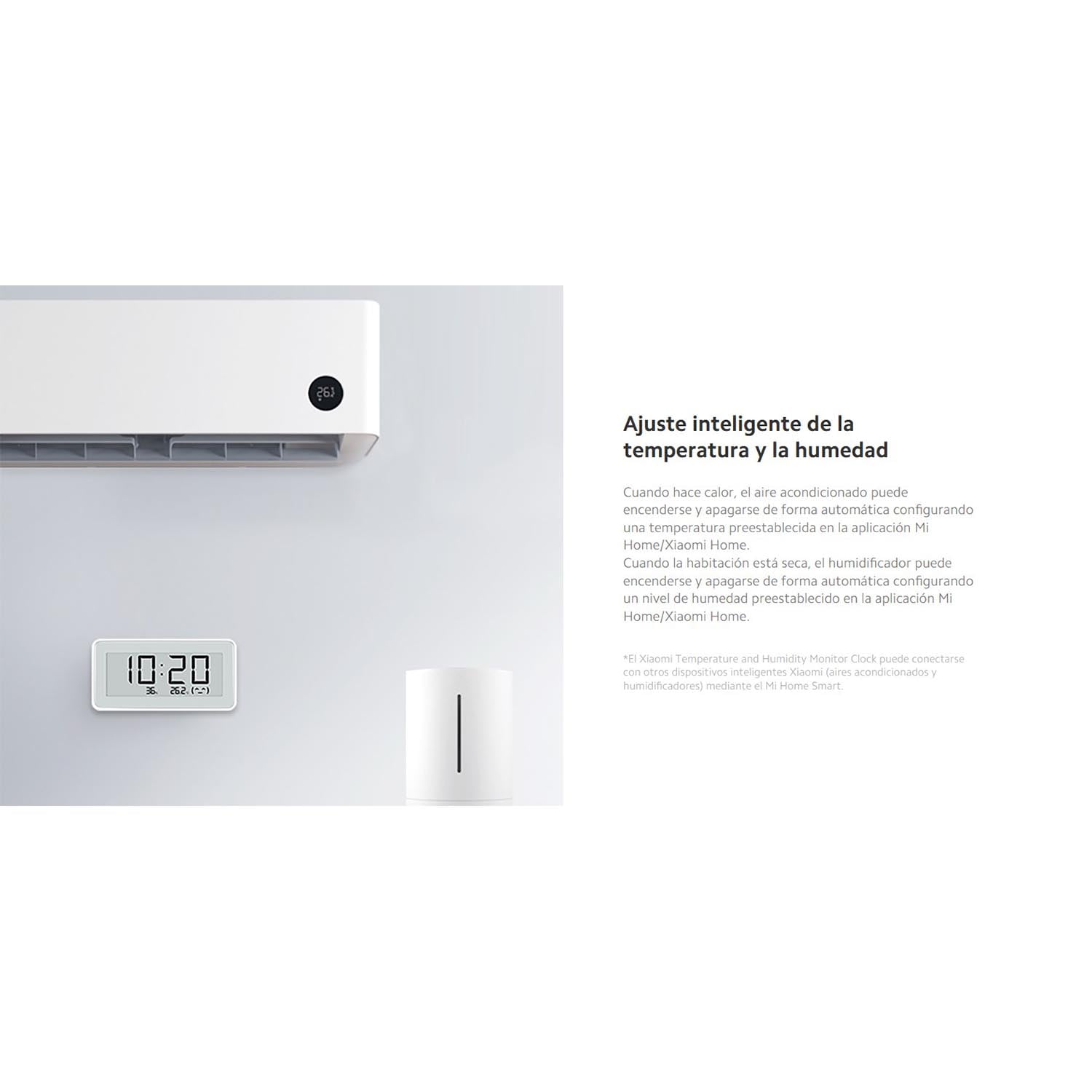 SENSOR HUMEDAD Y TEMPERATURA MONITOR CLOCK XIAOMI RELOJ DIGITAL - 5