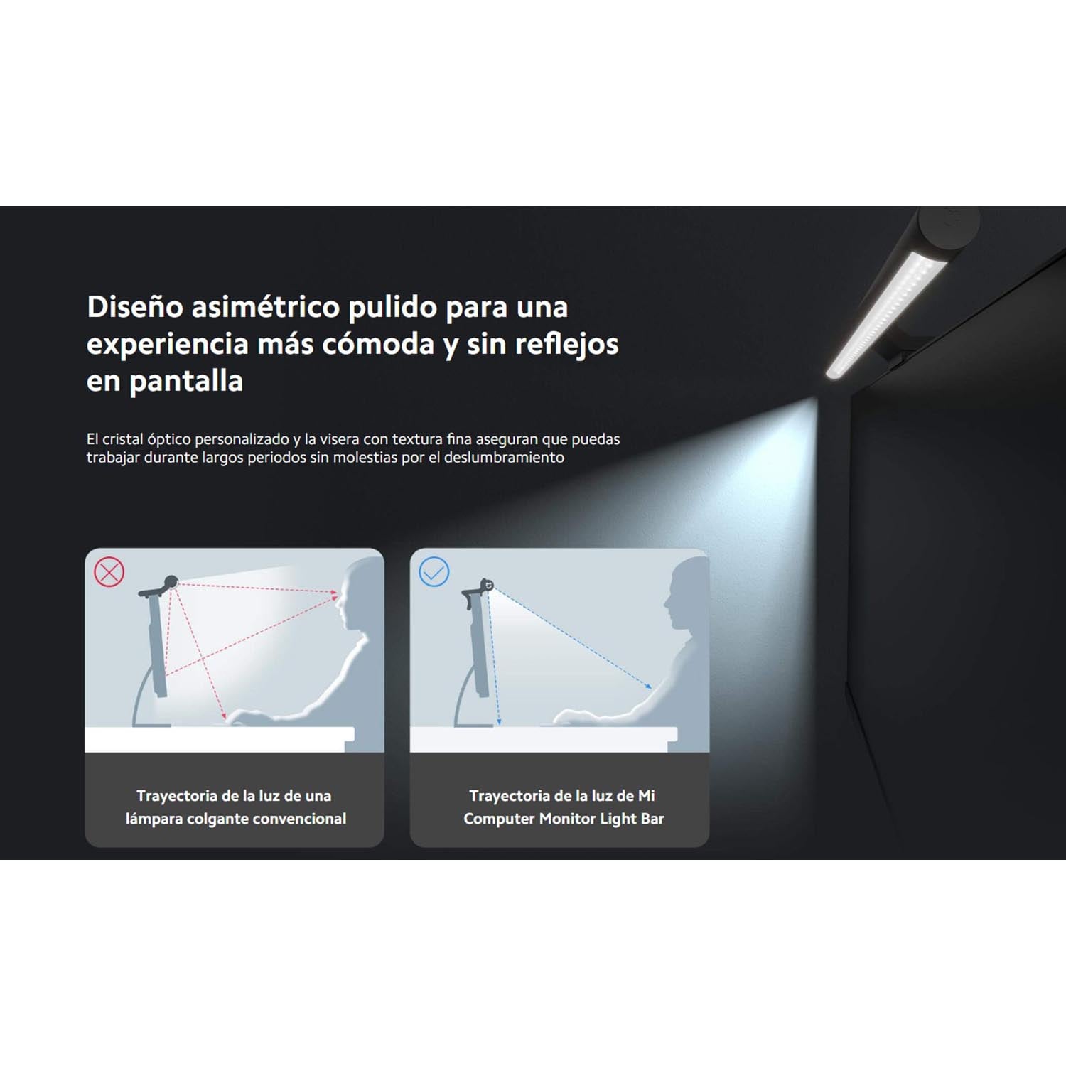 BARRA DE LUZ XIAOMI MI COMPUTER MONITOR LIGHT BAR LUZ CLARA RA95 CONTROL BASE MAGNÉTICA - 3