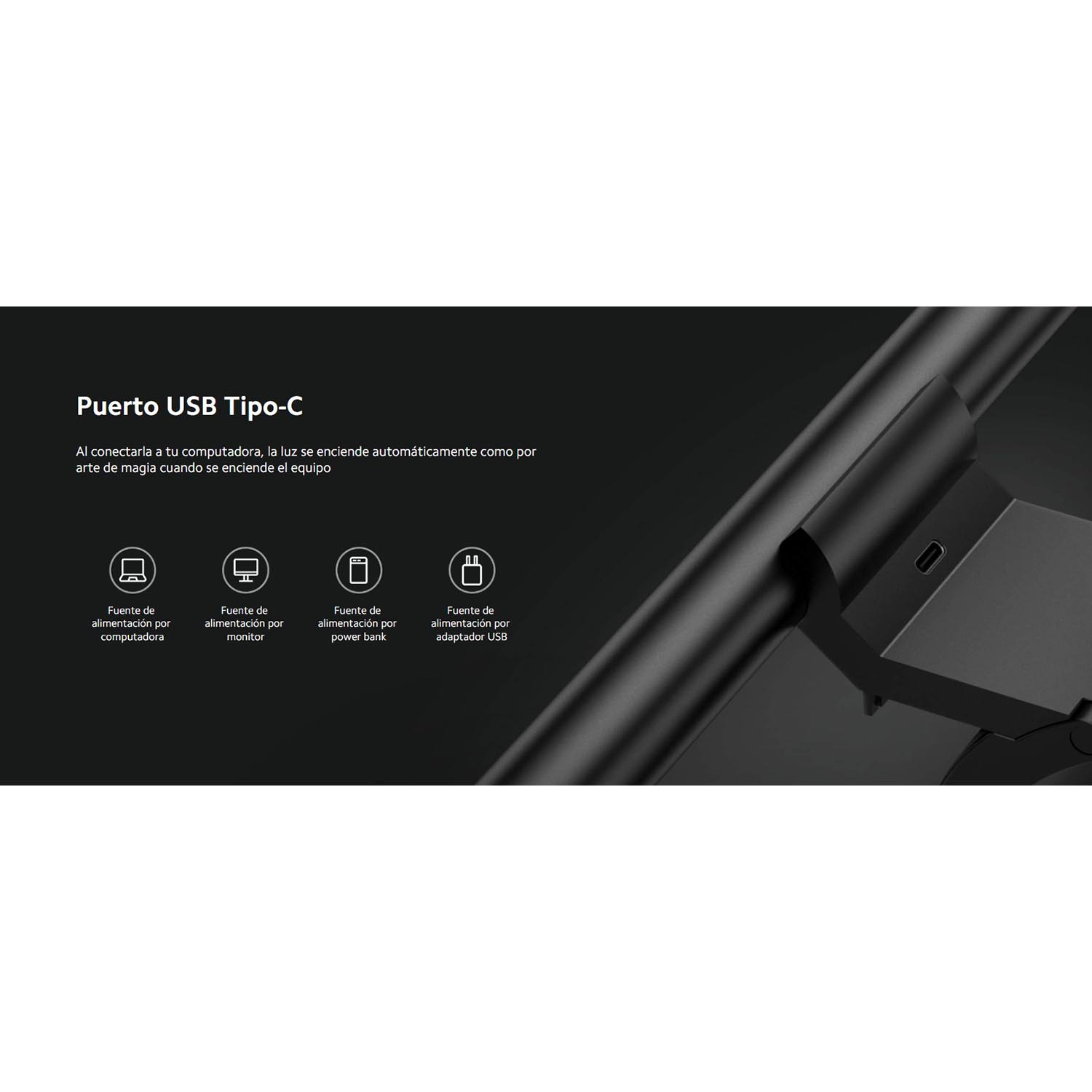 BARRA DE LUZ XIAOMI MI COMPUTER MONITOR LIGHT BAR LUZ CLARA RA95 CONTROL BASE MAGNÉTICA - 5