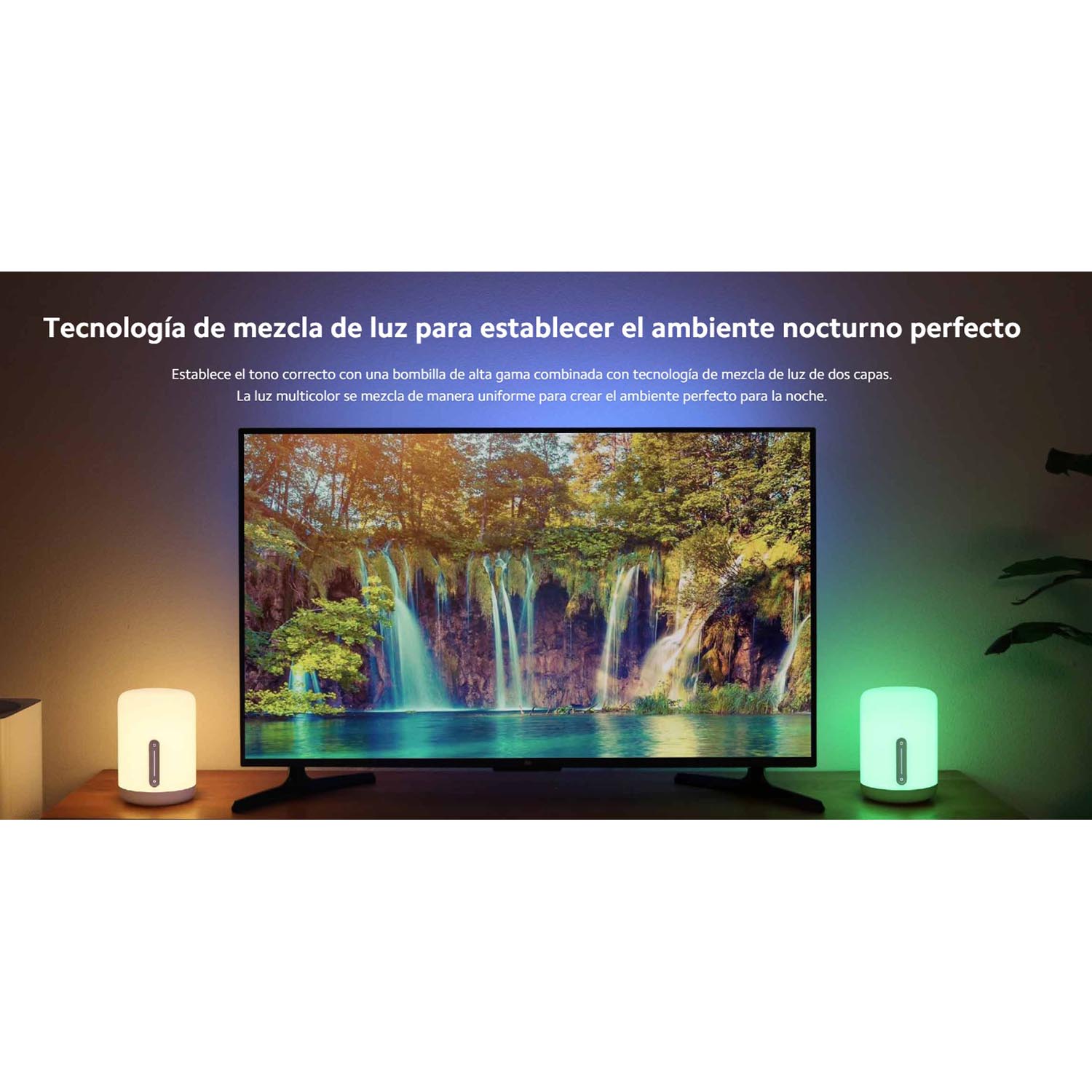 LÁMPARA XIAOMI BEDSIDE LAMP 2 LUZ SUAVE BRILLO AJUSTABLE CONTROL VOZ - 3