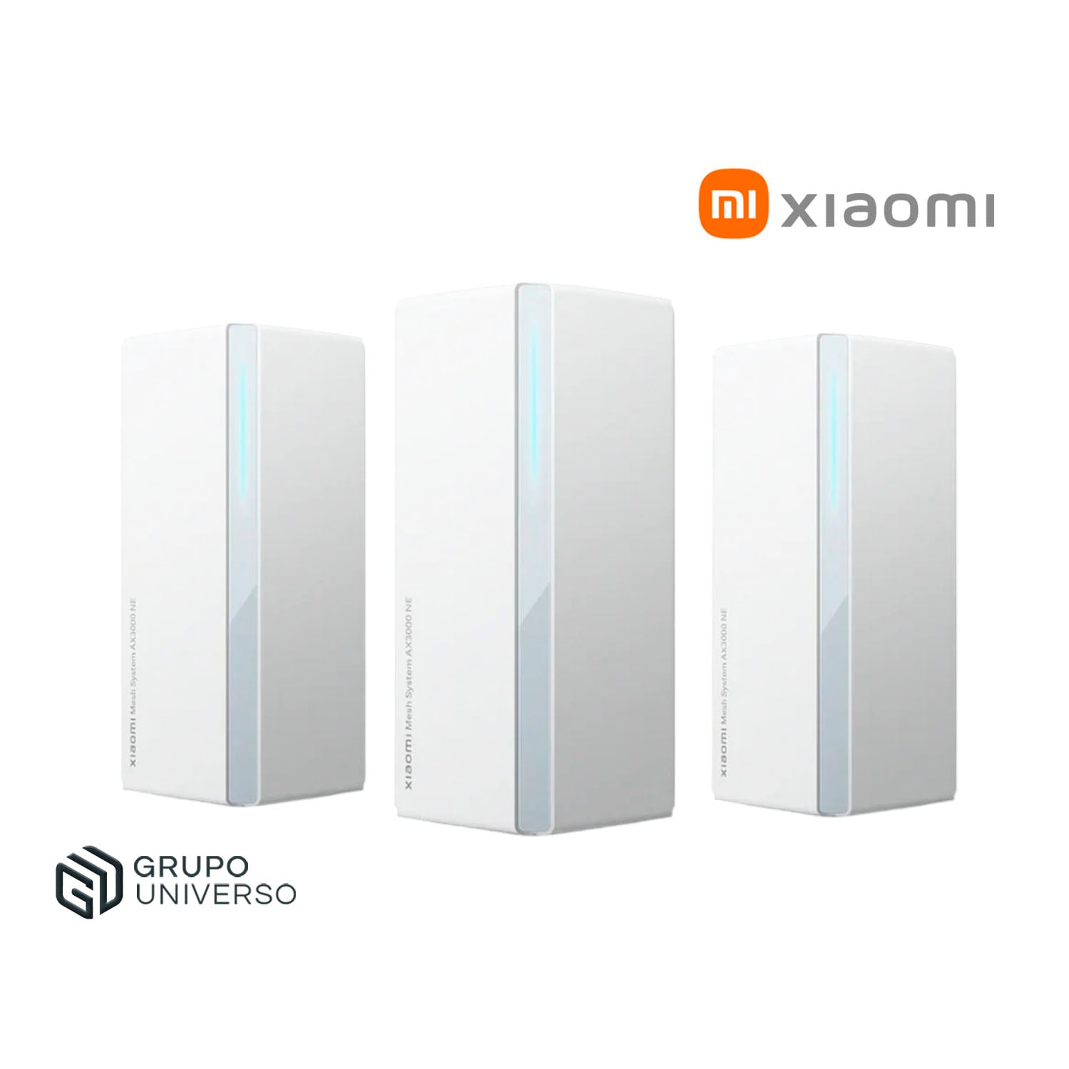 SISTEMA MESH XIAOMI AX3000 NE 3 PACK  WI-FI 6 1000 MBPS 256 MB DOBLE BANDA - 1