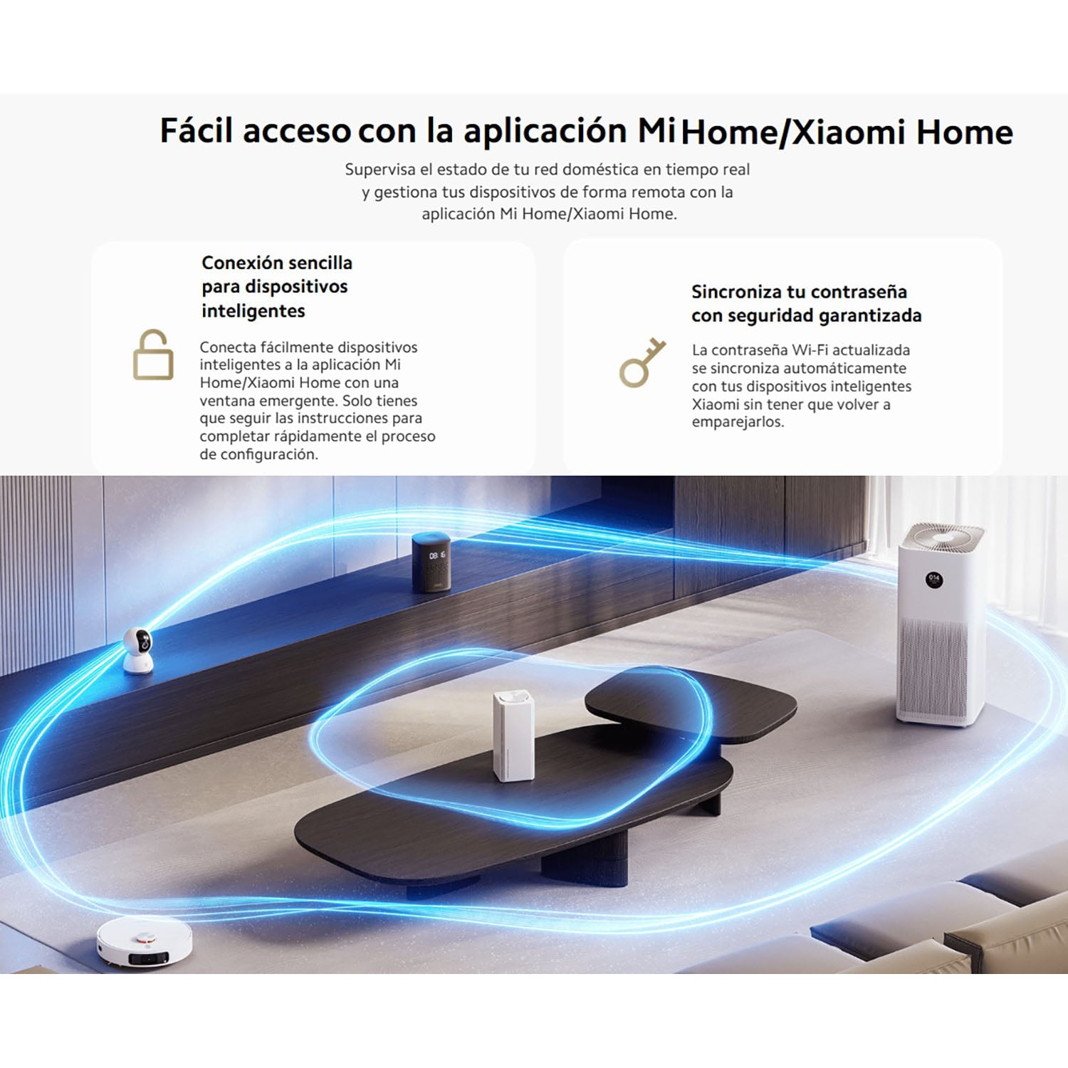 SISTEMA MESH XIAOMI AX3000 NE 3 PACK  WI-FI 6 1000 MBPS 256 MB DOBLE BANDA - 5