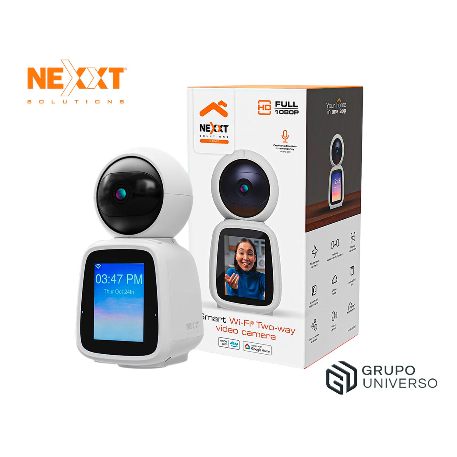 CÁMARA SEGURIDAD NEXXT NHC-IP20 2MP CAPACIDAD 128GB BOTÓN VIDEO LLAMADA PANTALLA DOBLE VÍA PTZ CONTROL VOZ - 1