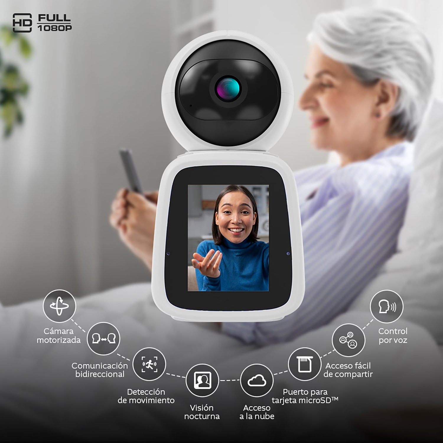 CÁMARA SEGURIDAD NEXXT NHC-IP20 2MP CAPACIDAD 128GB BOTÓN VIDEO LLAMADA PANTALLA DOBLE VÍA PTZ CONTROL VOZ - 2