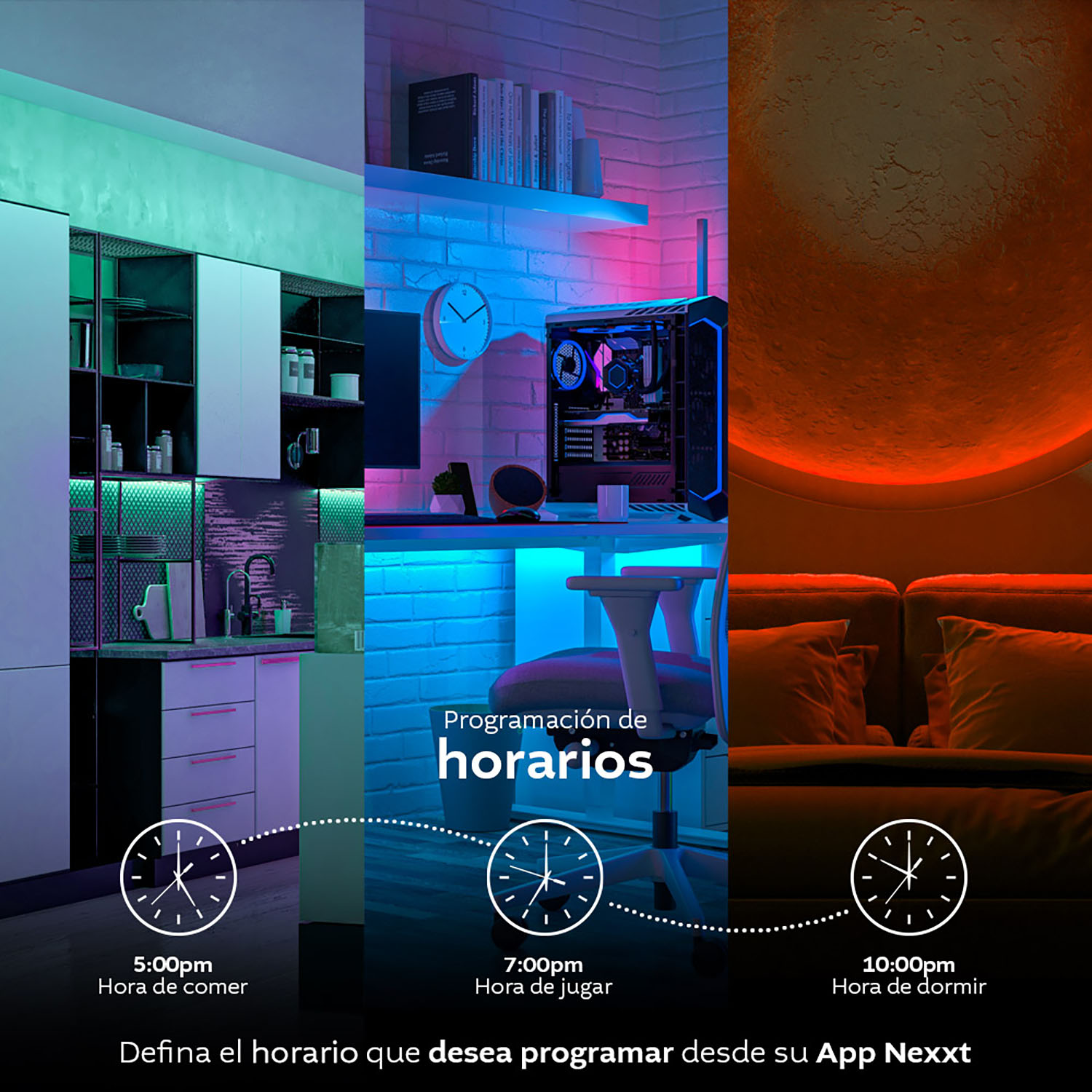 CINTA LED NEXXT NHB-S616 LUZ NEÓN BRILLO REGULABLE CONTROL DE COLOR - 4