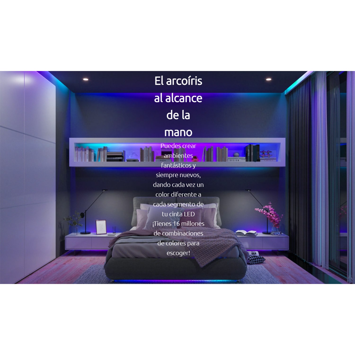 CINTA LUZ LED RGBIC NEXXT NHB-S613 CONTROL DE COLORES SINCRONIZACIÓN MÚSICA - 3