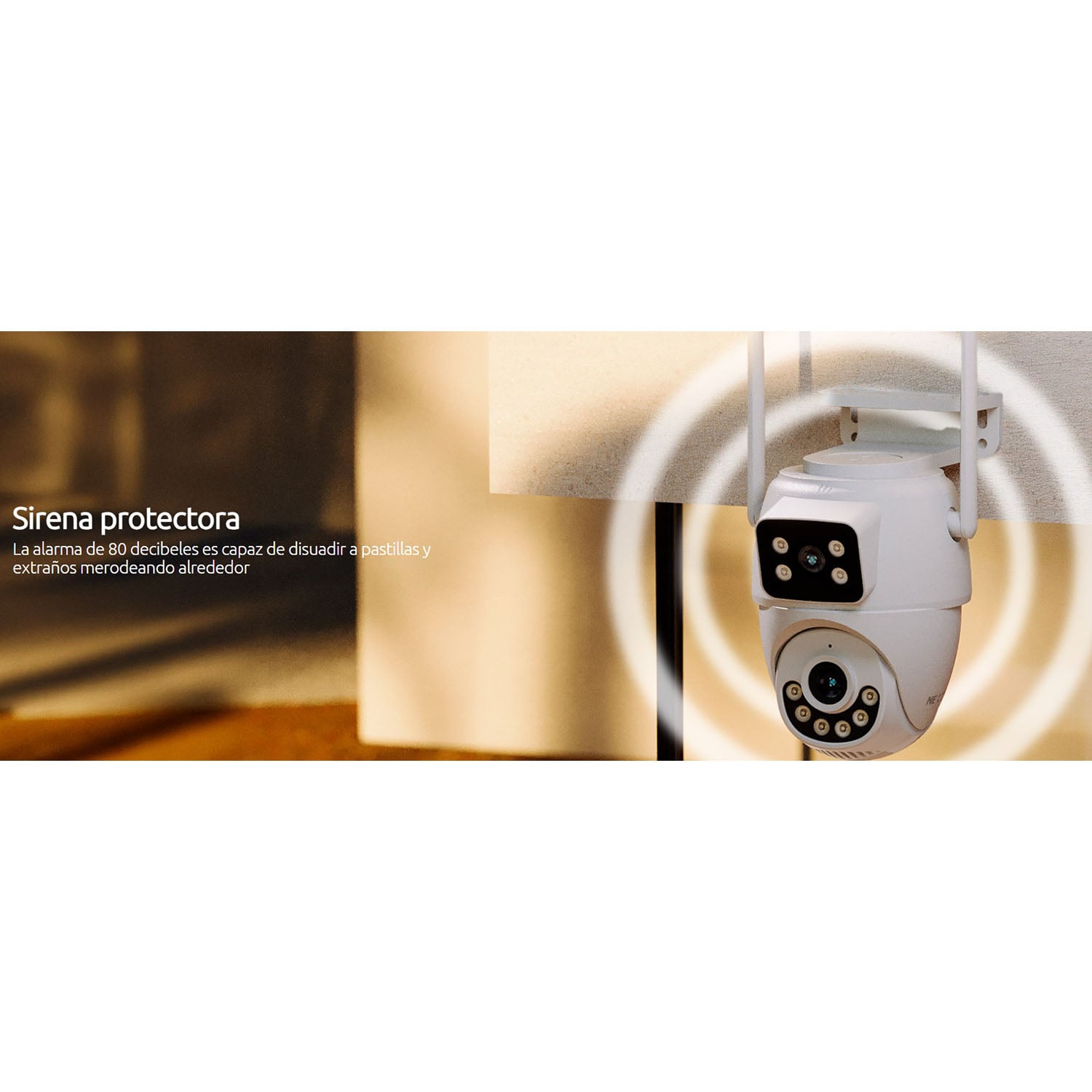 CÁMARA SEGURIDAD NEXXT NHC-OP30DL 6MP 3MP + 3MP CAPACIDAD 128GB 2 LENTES VISIÓN NOCHE LUZ ALARMA MOTORIZADA - 5