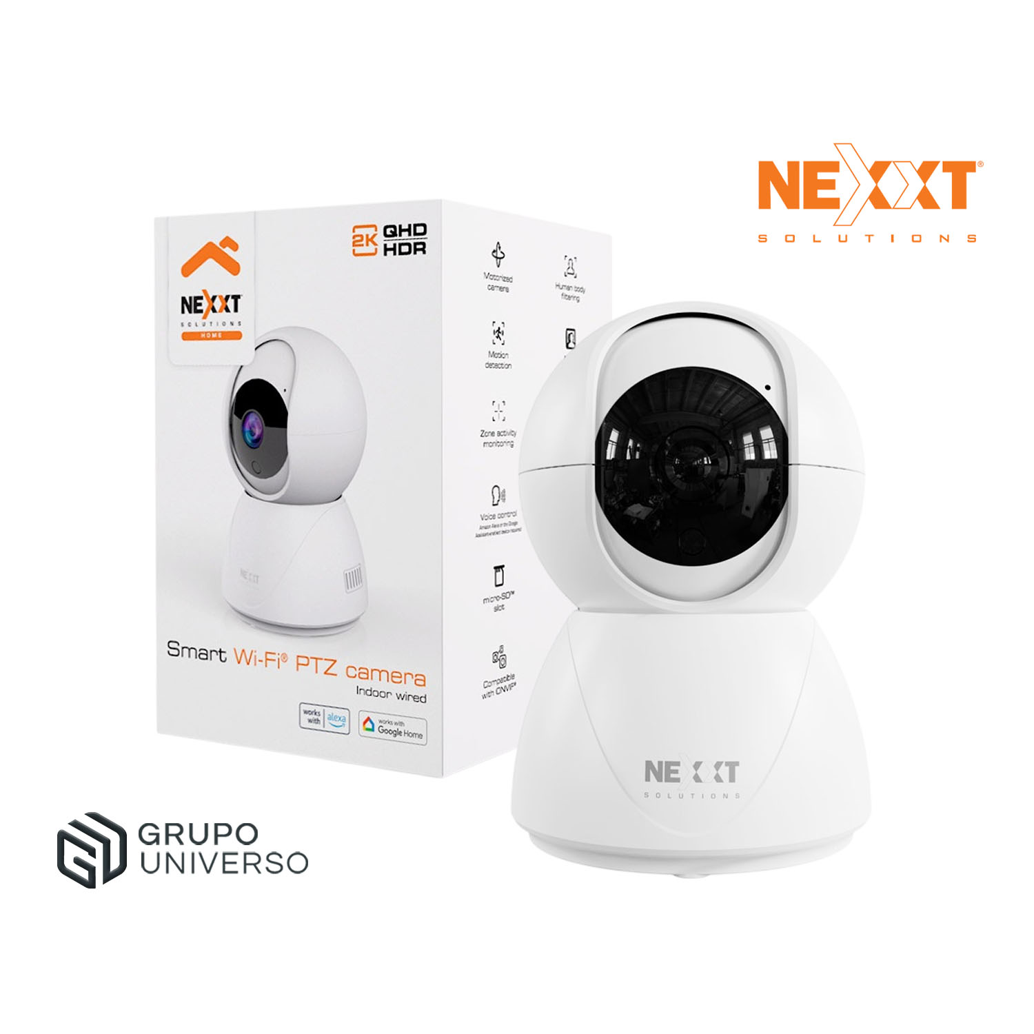 CÁMARA SEGURIDAD NEXXT NHC-IP11 2K 3MP CAPACIDAD 128GB DETECCIÓN HUMANA SONIDO CONTROL VOZ ONVIF - 1