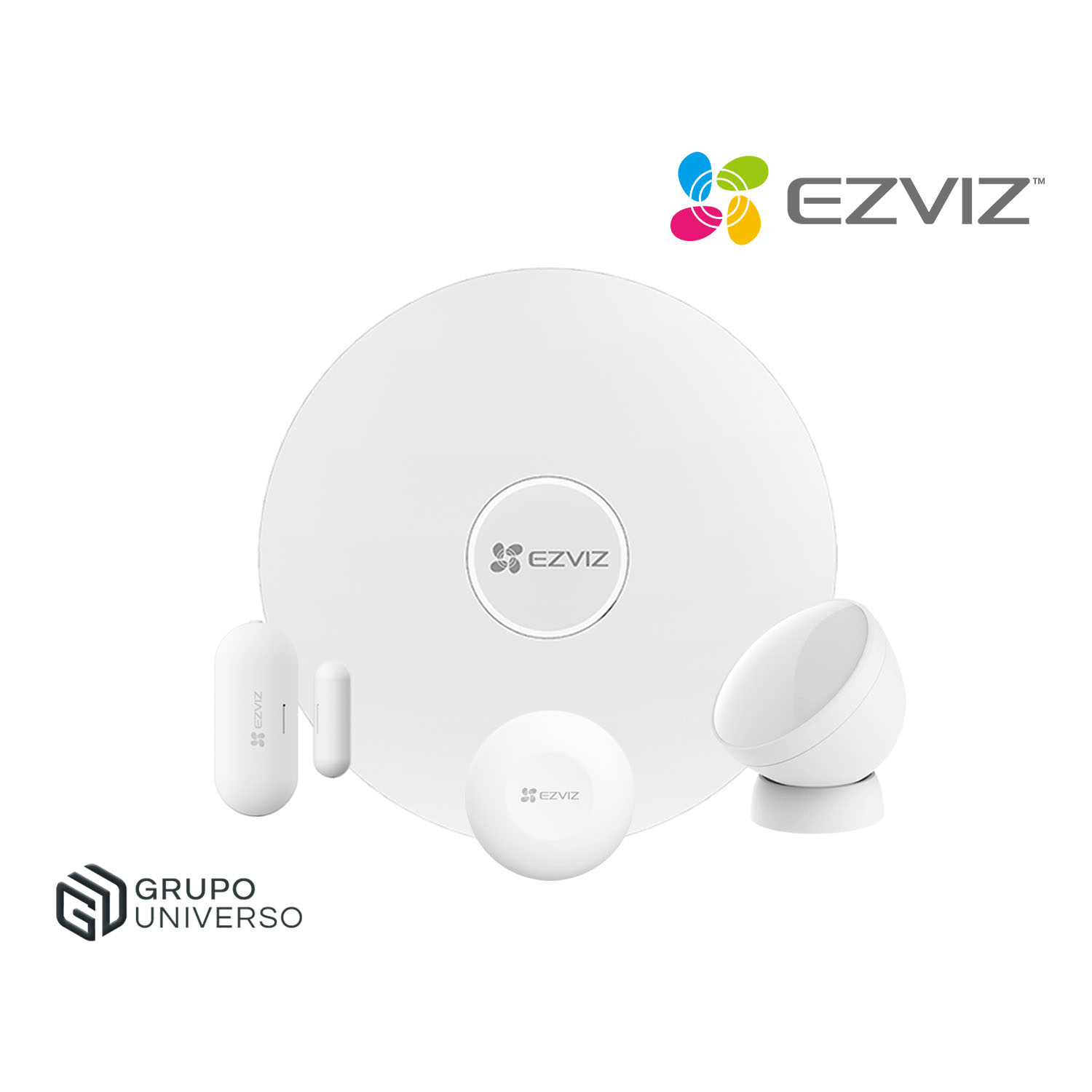 KIT SENSORES EZVIZ CS-Tx A3 PUERTA ENLACE SENSOR PIR APERTURA CIERRE BOTÓN - 1