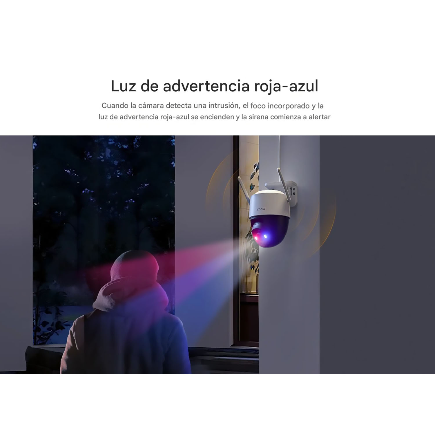 CÁMARA SEGURIDAD IMOU CRUISER SC 8MP DETECCIÓN PERSONAS VISIÓN NOCHE COLOR LUZ ADVERTENCIA 128GB - 5