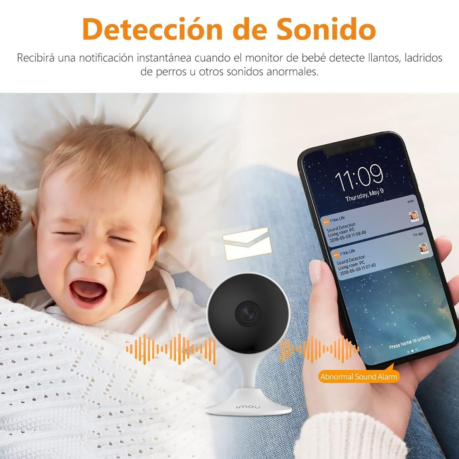 CÁMARA SEGURIDAD IMOU CUE 2 3MP AUDIO DOBLE VÍA SEGUIMIENTO INTELIGENTE ALARMA 256GB - 4