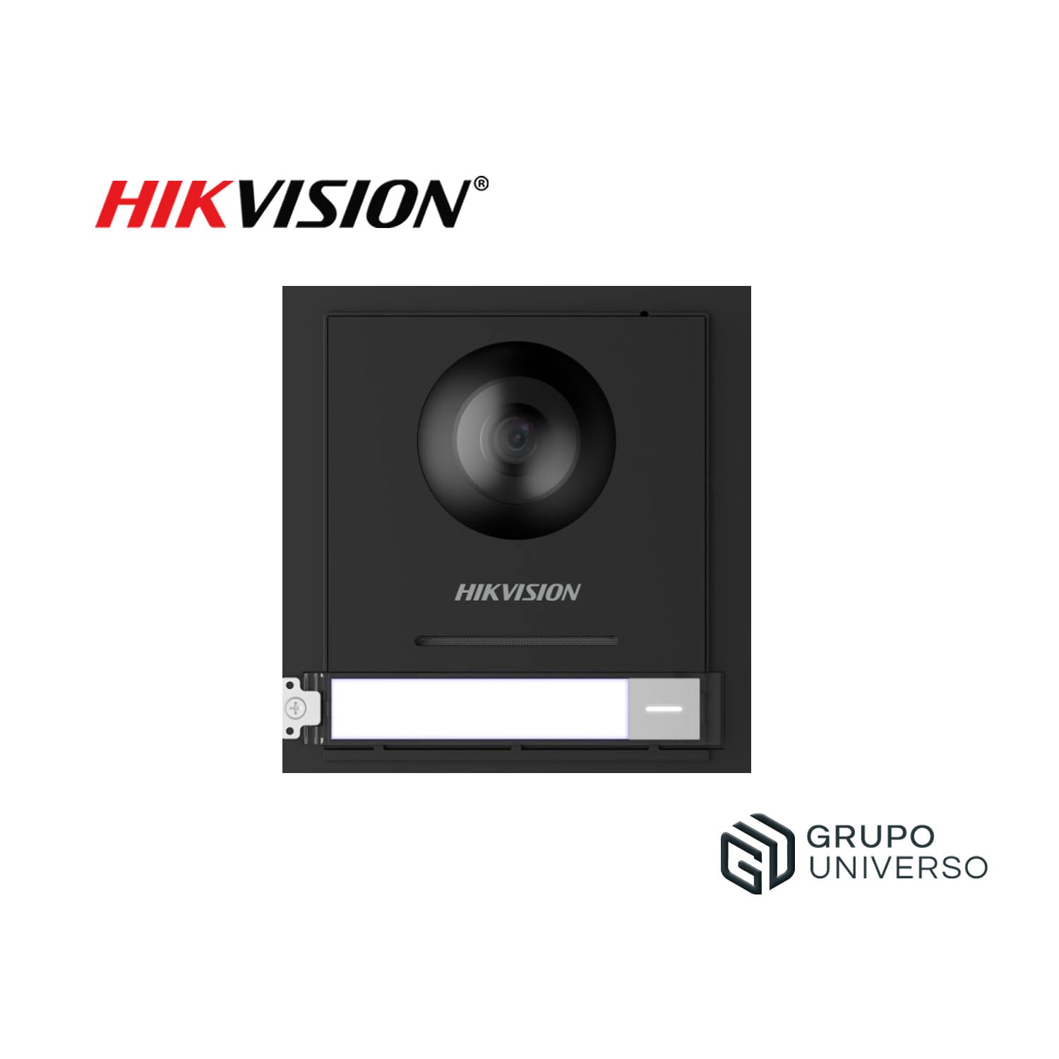 FRENTE DE VIDEOPORTERO HIKVISION DS-KD8003 CÁMARA OJO DE PEZ 2MP 1 BOTÓN LLAMADA - 1