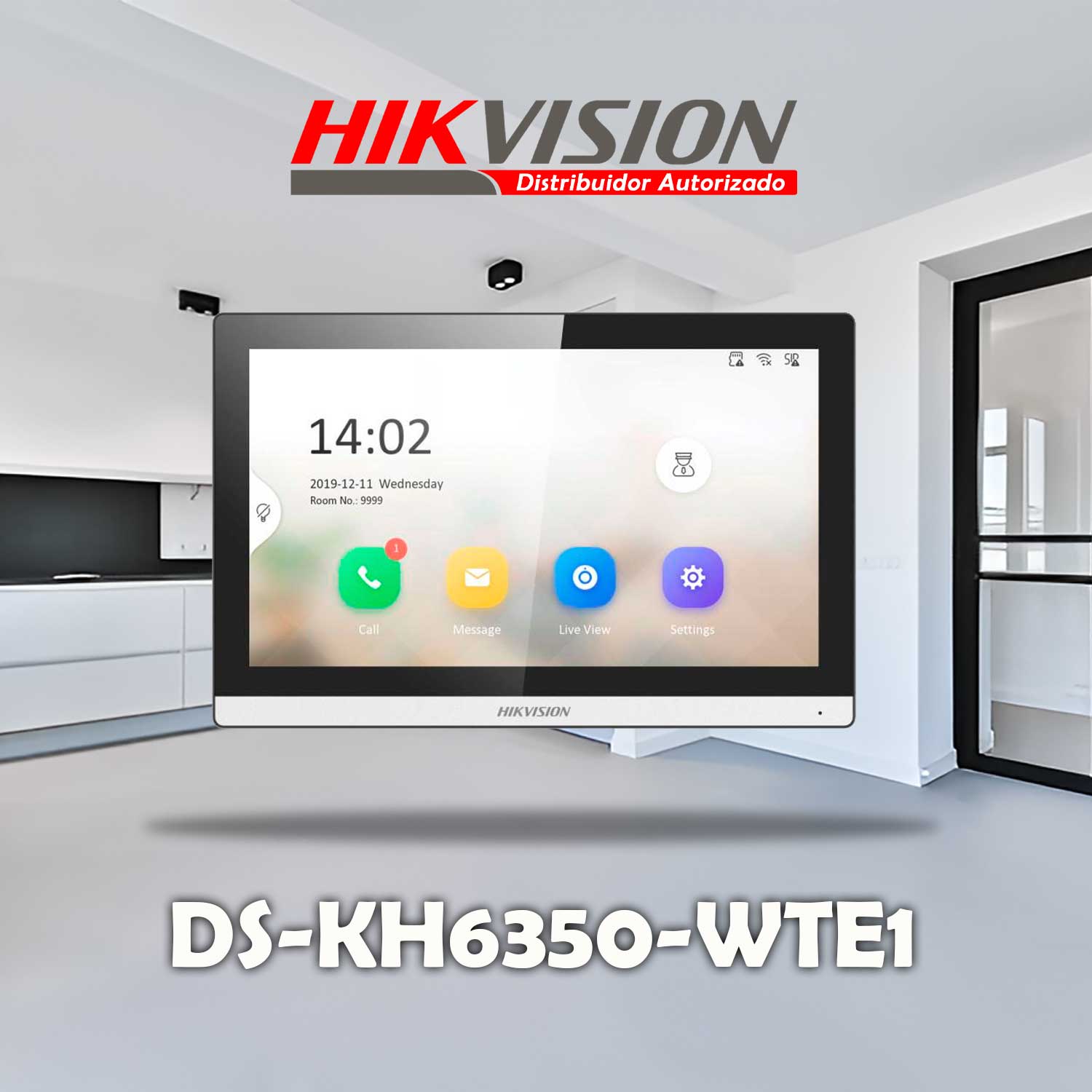 MONITOR PARA VIDEOPORTERO HIKVISION DS-KH6350 PANTALLA TÁCTIL HD CONTROL APP - 2