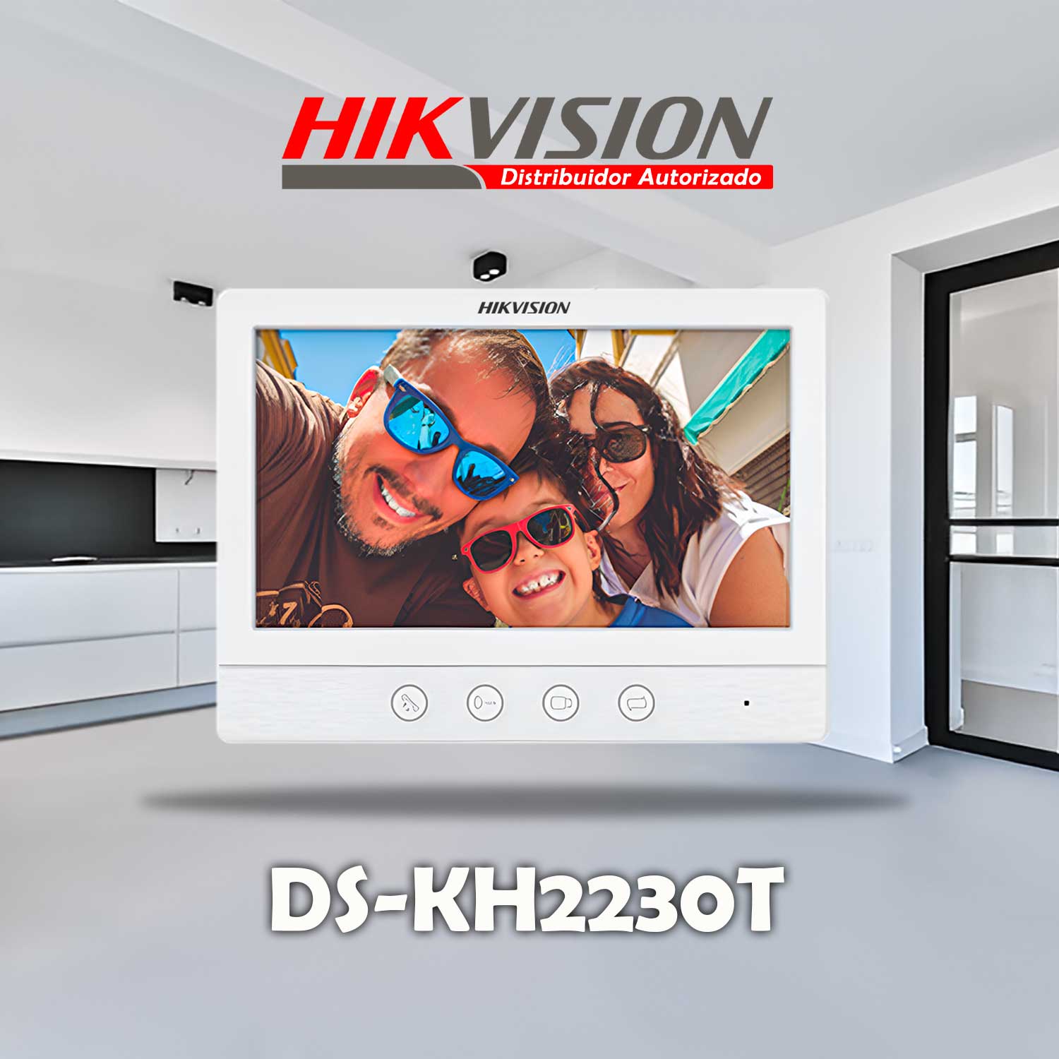 MONITOR PARA VIDEOPORTERO HIKVISION DS-KH2230T HD 7 PULGADAS BOTÓN FÍSICO - 2