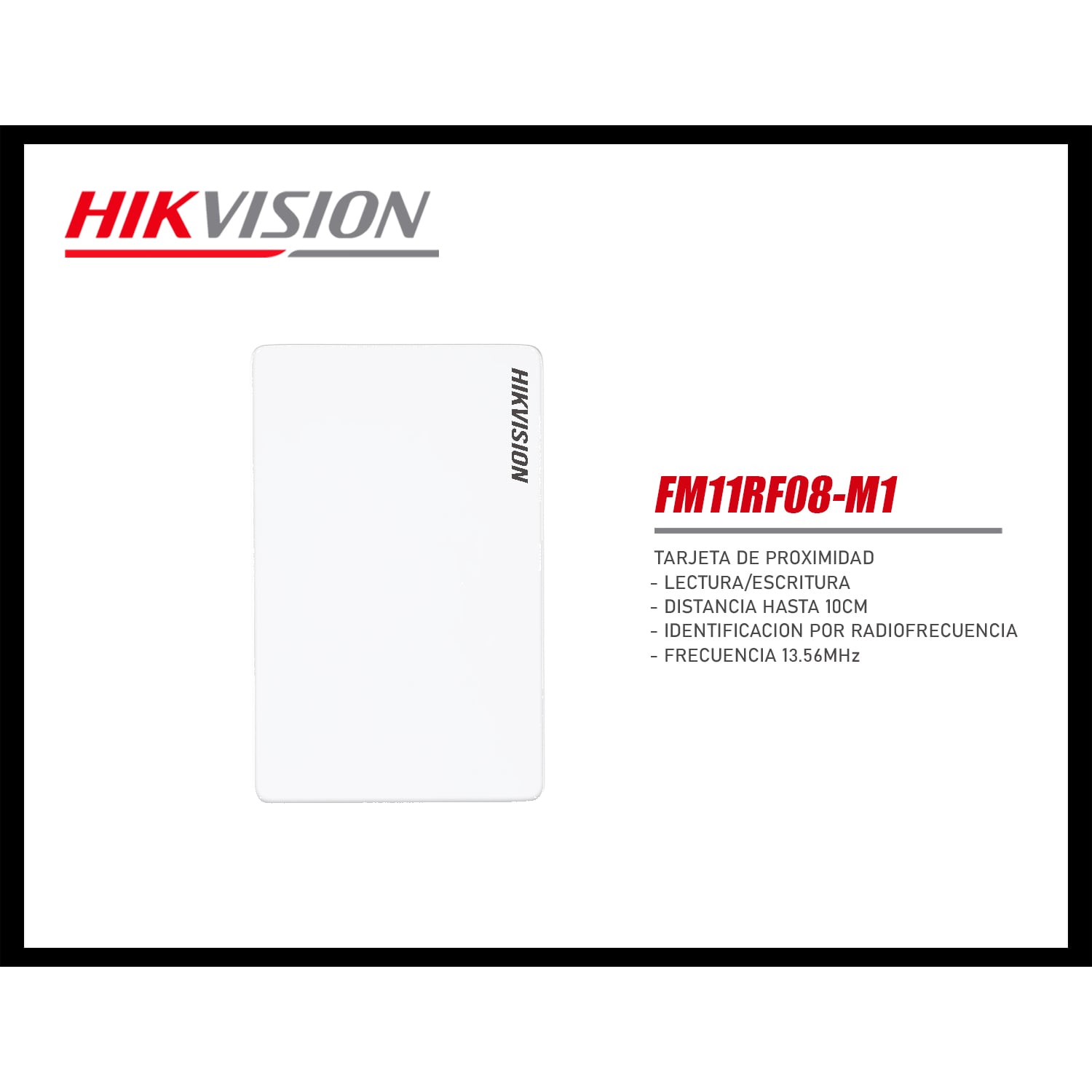 5 TARJETAS DE PROXIMIDAD HIKVISION FM11RF08-M1 DISTANCIA HASTA 10 CM - 3