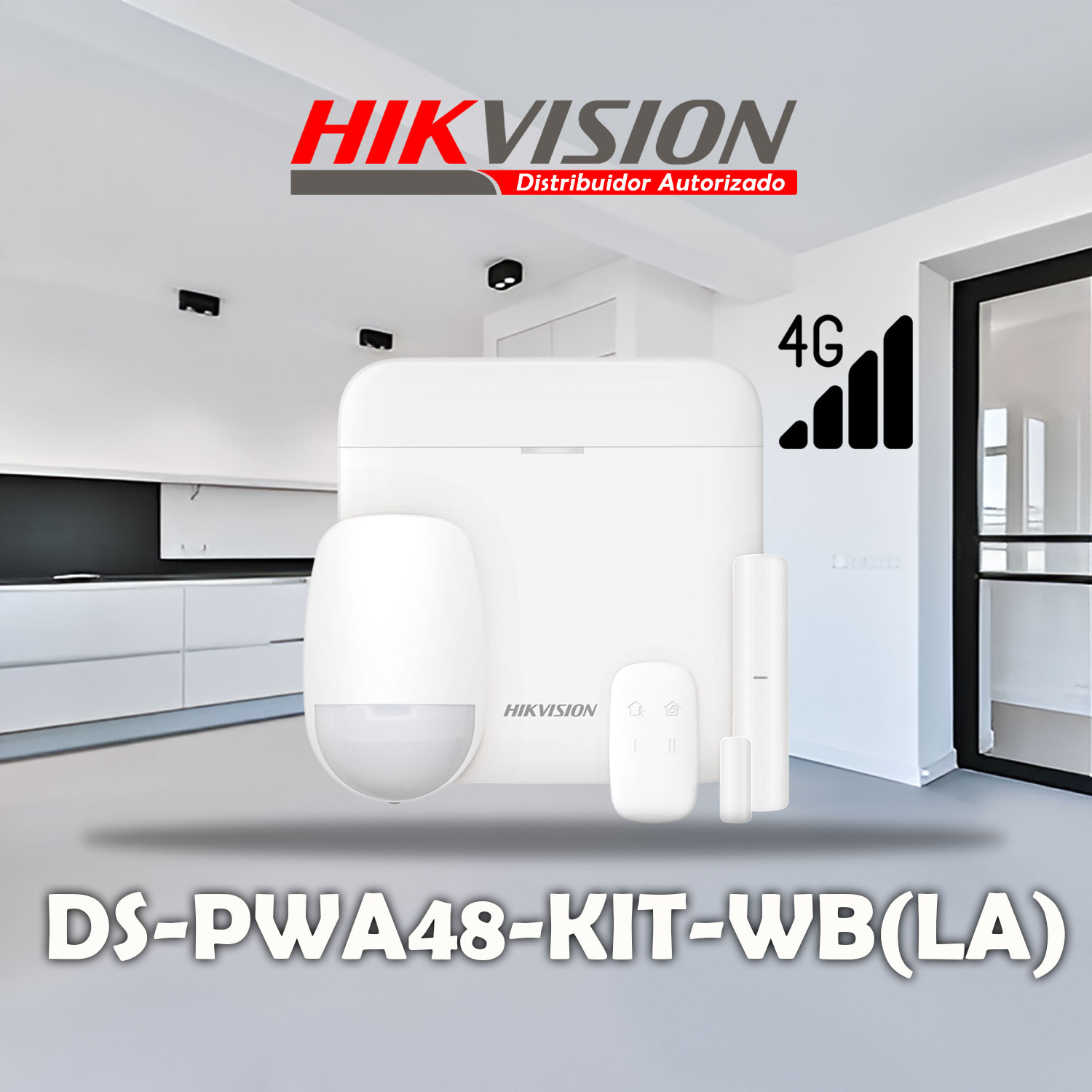 KIT ANTIRROBO HIKVISION AX PRO DS-PWA48-KIT-WB(LA) 4G 48 ZONAS DETECTOR PIR MAGNÉTICO CONTROL PANEL - 2