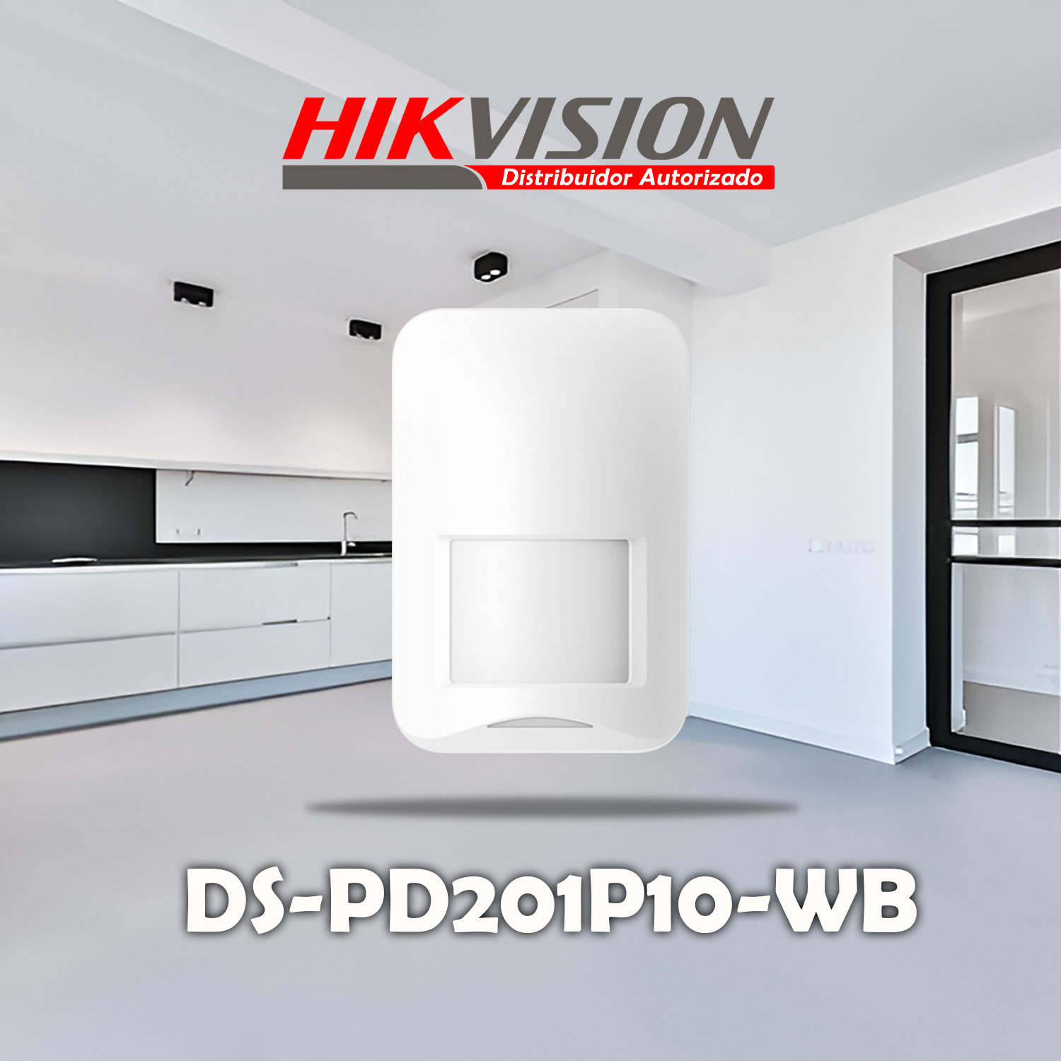 SENSOR MOVIMIENTO PIR HIKVISION DS-PD201P10-WB INALÁMBRICO DETECCIÓN 10M INTERIOR - 2