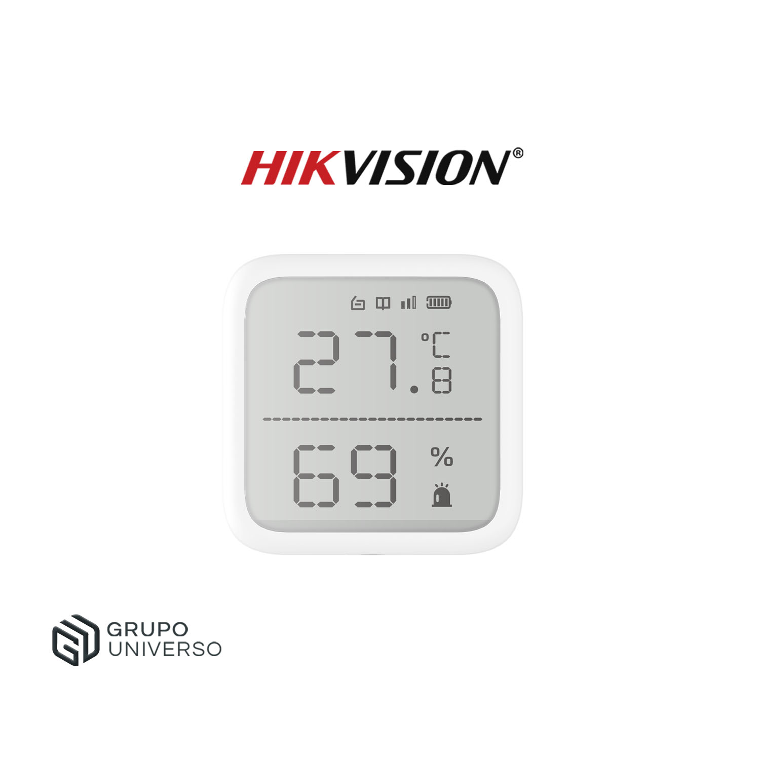 SENSOR DE TEMPERATURA HUMEDAD HIKVISION DS-PDTPH-E-WB INALÁMBRICO - 1