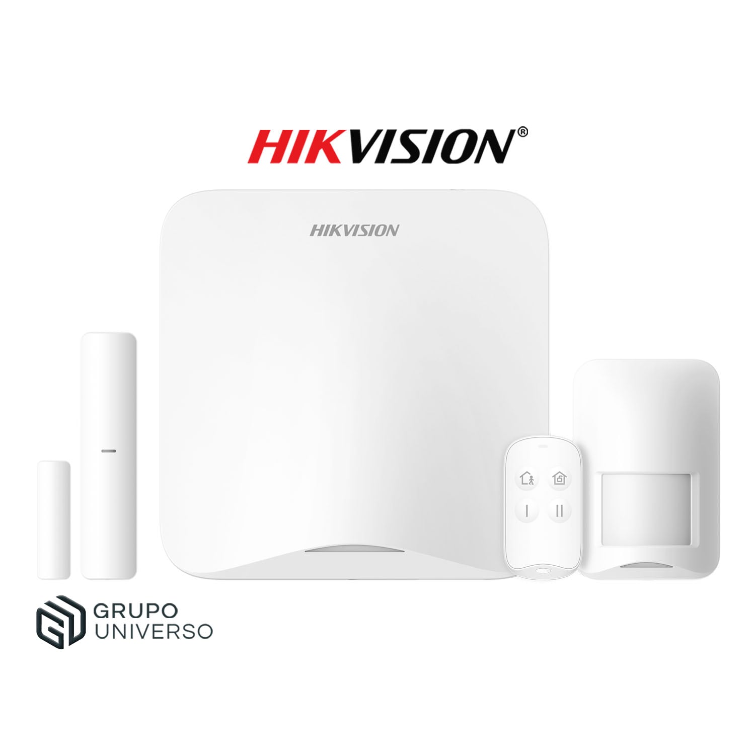 KIT ANTIRROBO HIKVISION AX HOME DS-PA201P-KIT-16WB PANEL DETECTOR PIR MAGNÉTICO CONTROL 16 ZONAS - 1