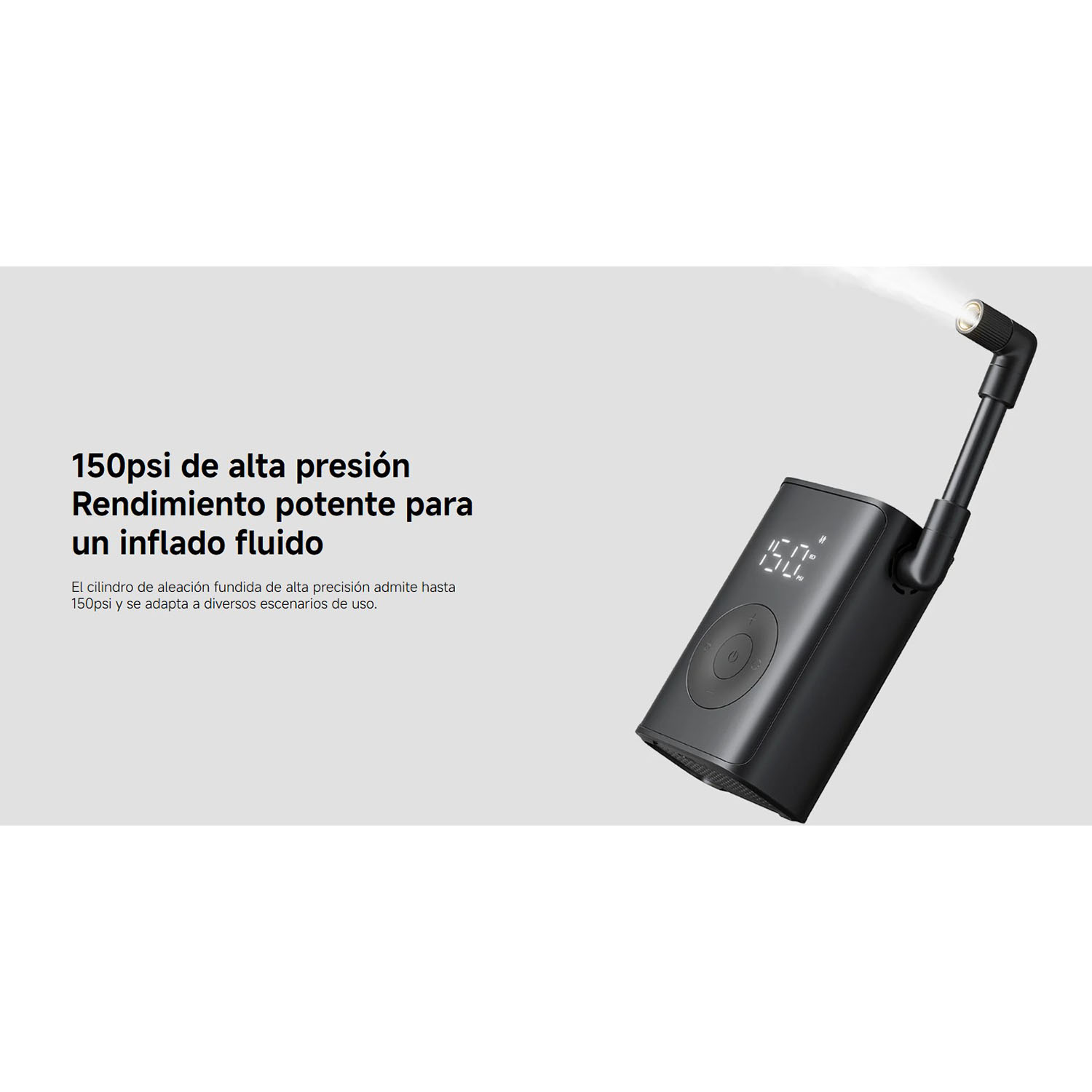 COMPRESOR DE AIRE XIAOMI MIJIA COMPACT PORTABLE ELECTRIC AIR COMPRESSOR 150PSI 5 MODOS INFLADO - 3